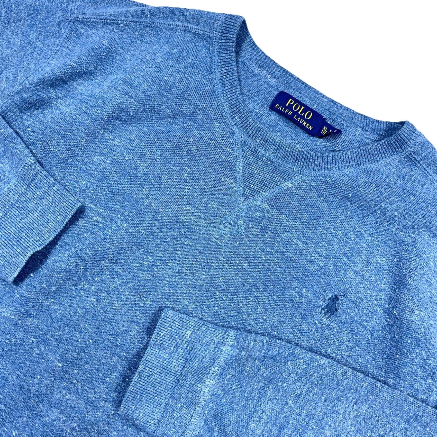 Polo Ralph Lauren VINTAGE Polo Ralph Lauren Sweater Men XL Blue Crewneck Pullover Unlined Pony PRL Adult Size US XL / EU 56 / 4 - 2 Thumbnail