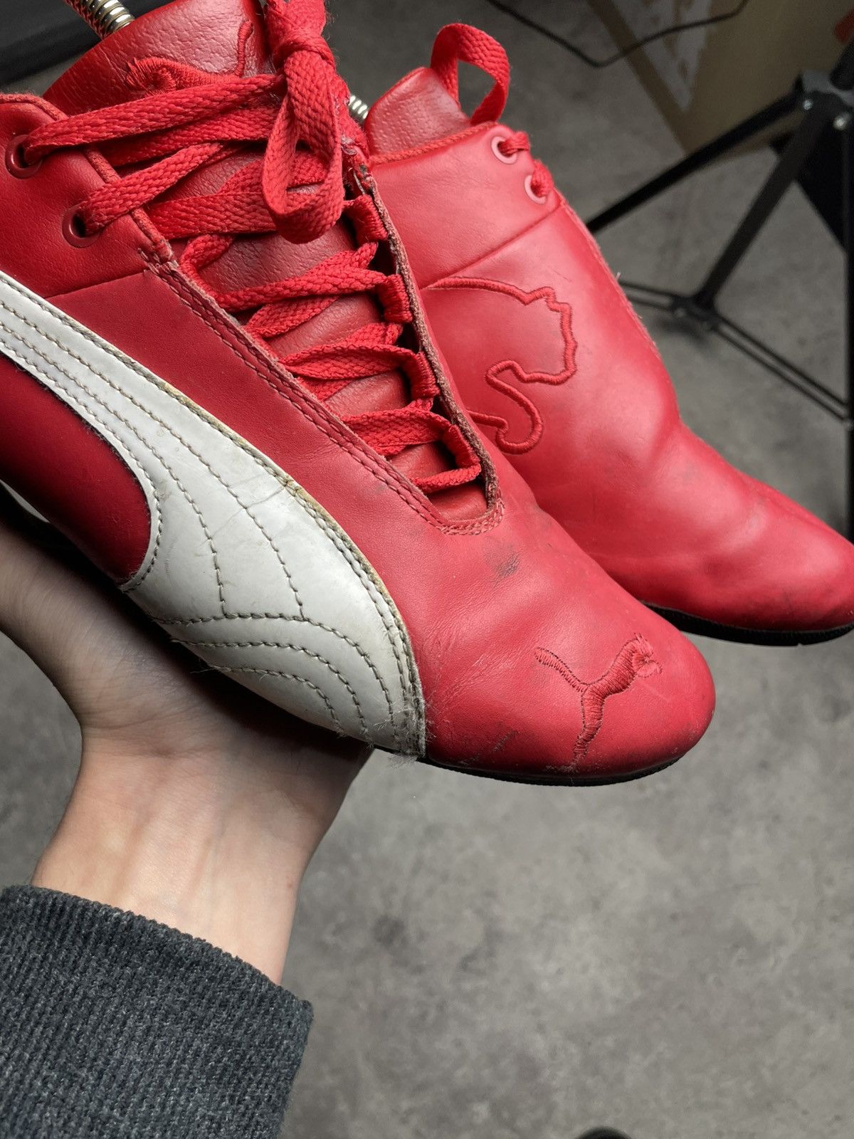 Puma Vintage Puma Ferrari Speedcat Leather Sneakers Trainers Size US 10.5 / EU 43-44 - 3 Thumbnail