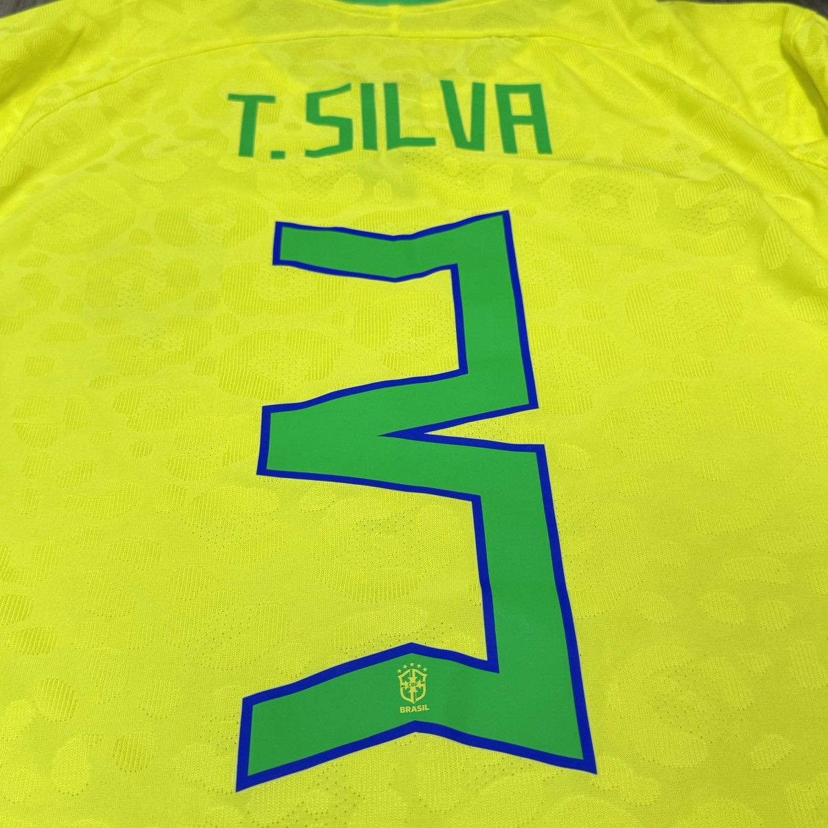 Nike Brazil WC 2022 player issue home shirt #3 T.Silva (Bnwt) Size US XL / EU 56 / 4 - 6 Thumbnail