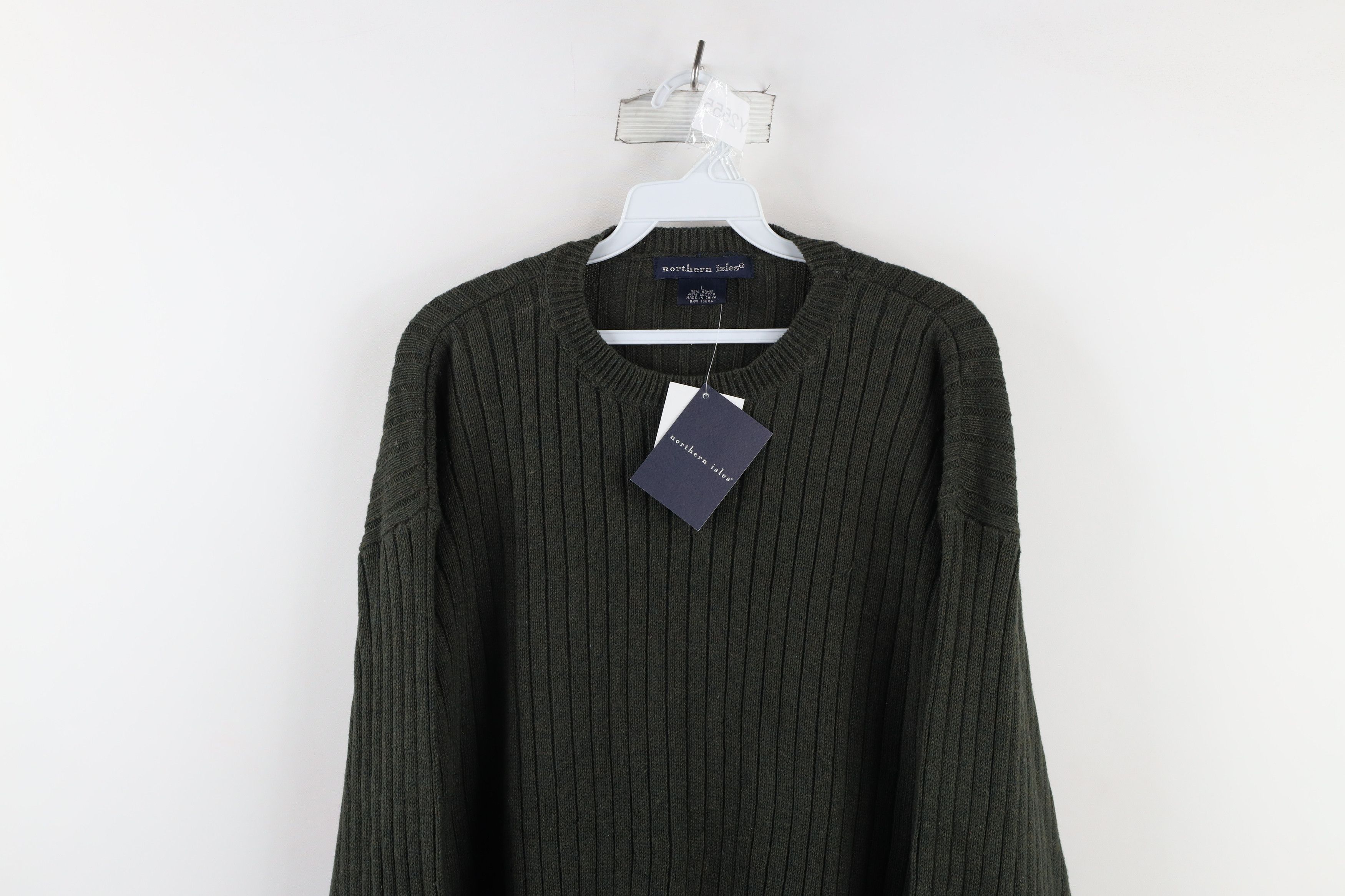 Vintage Deadstock Vintage 90s Streetwear Chunky Ribbed Knit Sweater Size US L / EU 52-54 / 3 - 2 Thumbnail