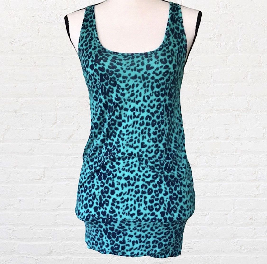 Other VINTAGE FOREVER 21 XXI LEOPARD PRINT RACER BACK TUNIC TANK Size S / US 4 / IT 40 - 1 Thumbnail