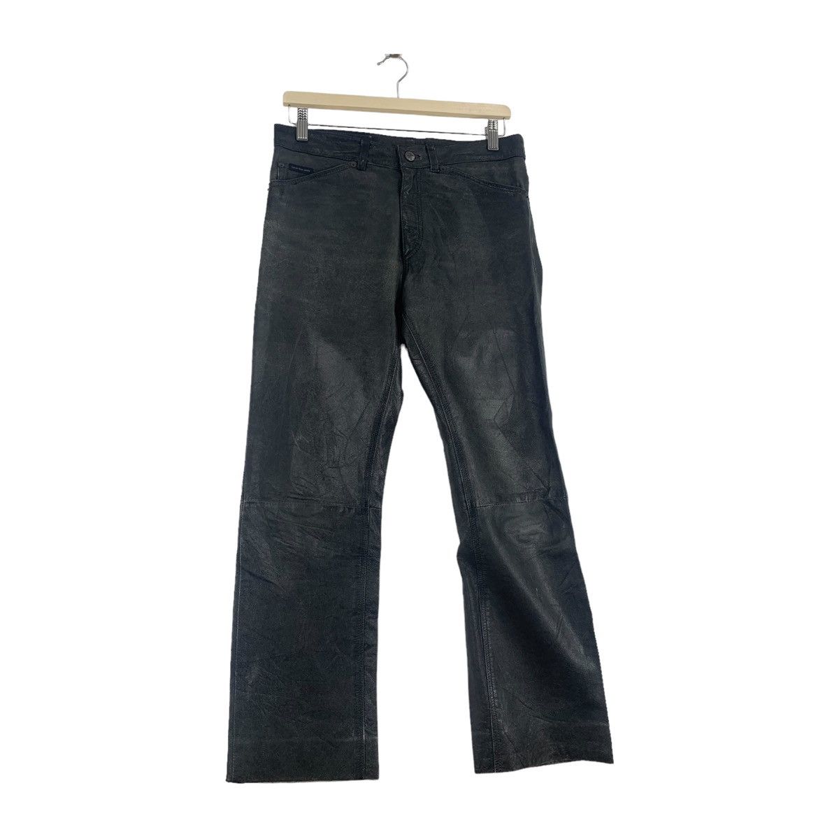 CALVIN KLEIN Leather Casualwear Designer Leather Pants