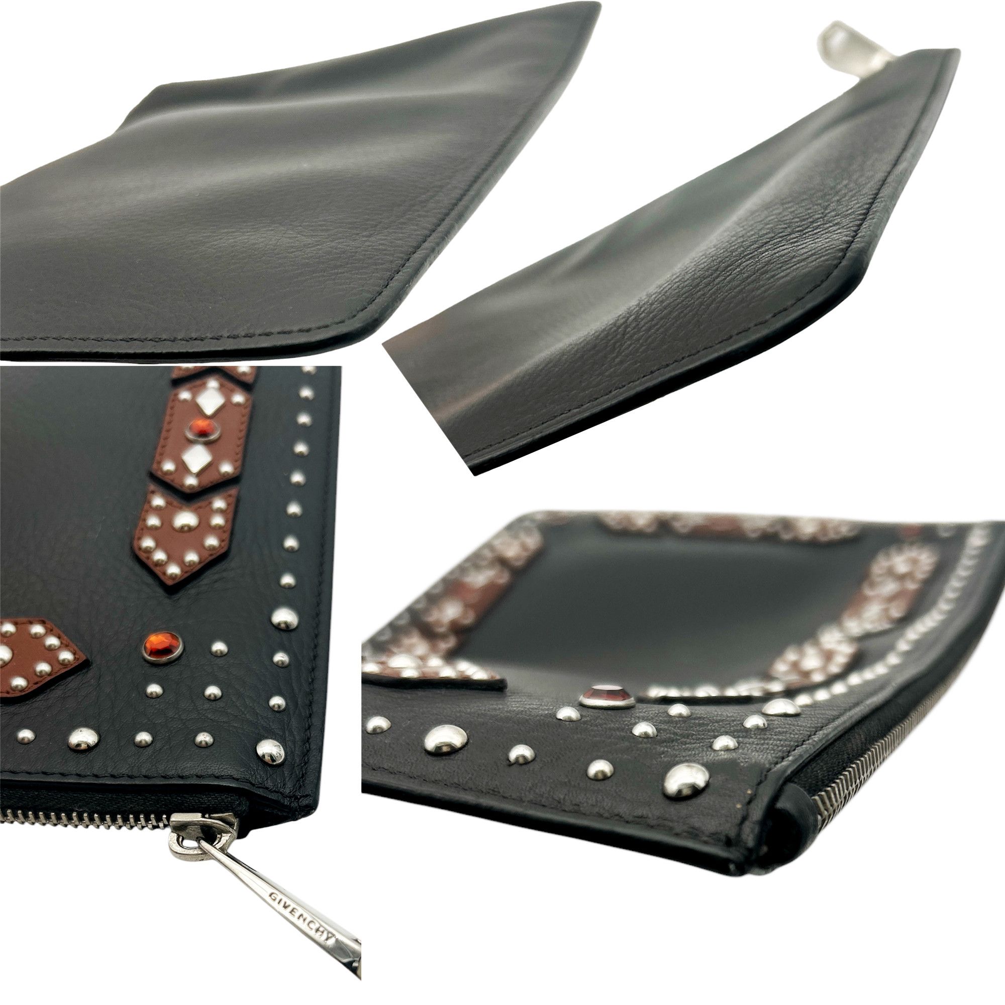 Givenchy Givenchy Studded Leather Clutch Was $955 Now $415 Size ONE SIZE - 8 Thumbnail