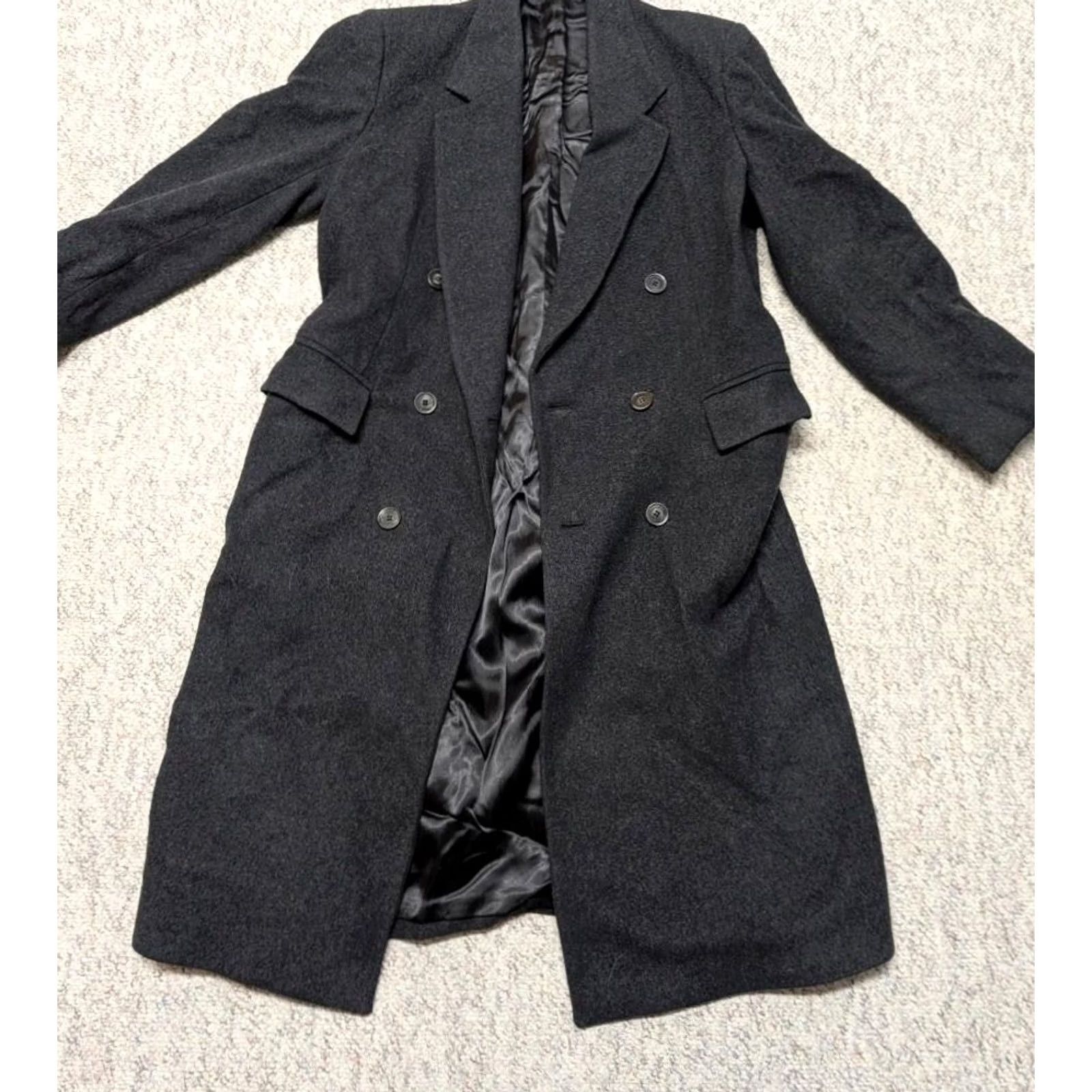 Stafford VINTAGE Stafford Overcoat Wool Black 40R Long Double Breasted Coat Mens XS? Size US M / EU 48-50 / 2 - 4 Thumbnail
