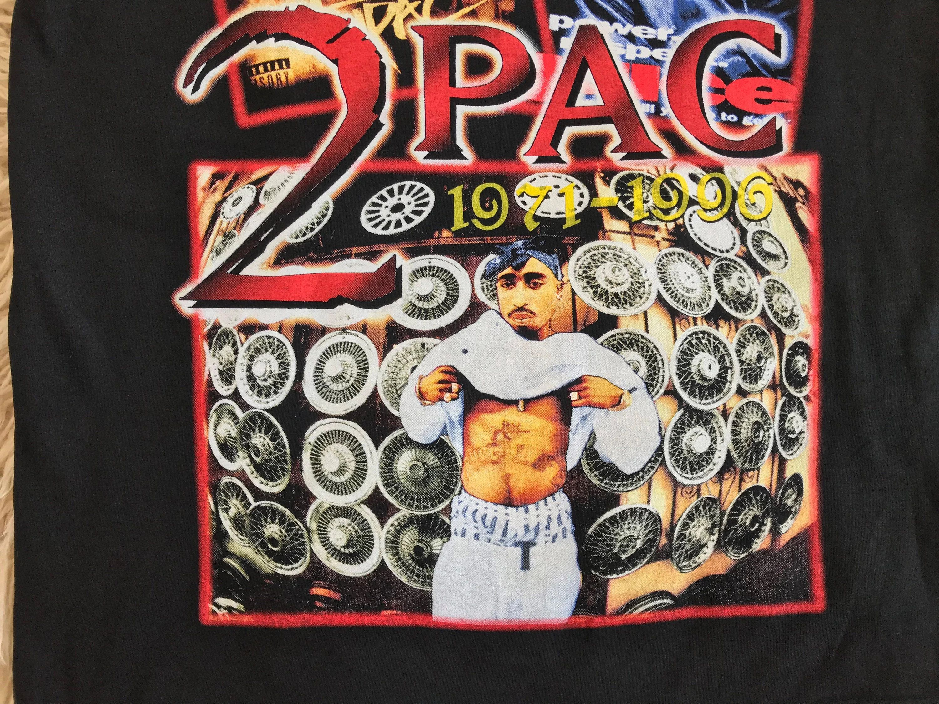 Rap Tees Vintage 90s 2pac t shirt Tupac Tee Rap Hip hop Thug Life M/L Size US M / EU 48-50 / 2 - 6 Thumbnail