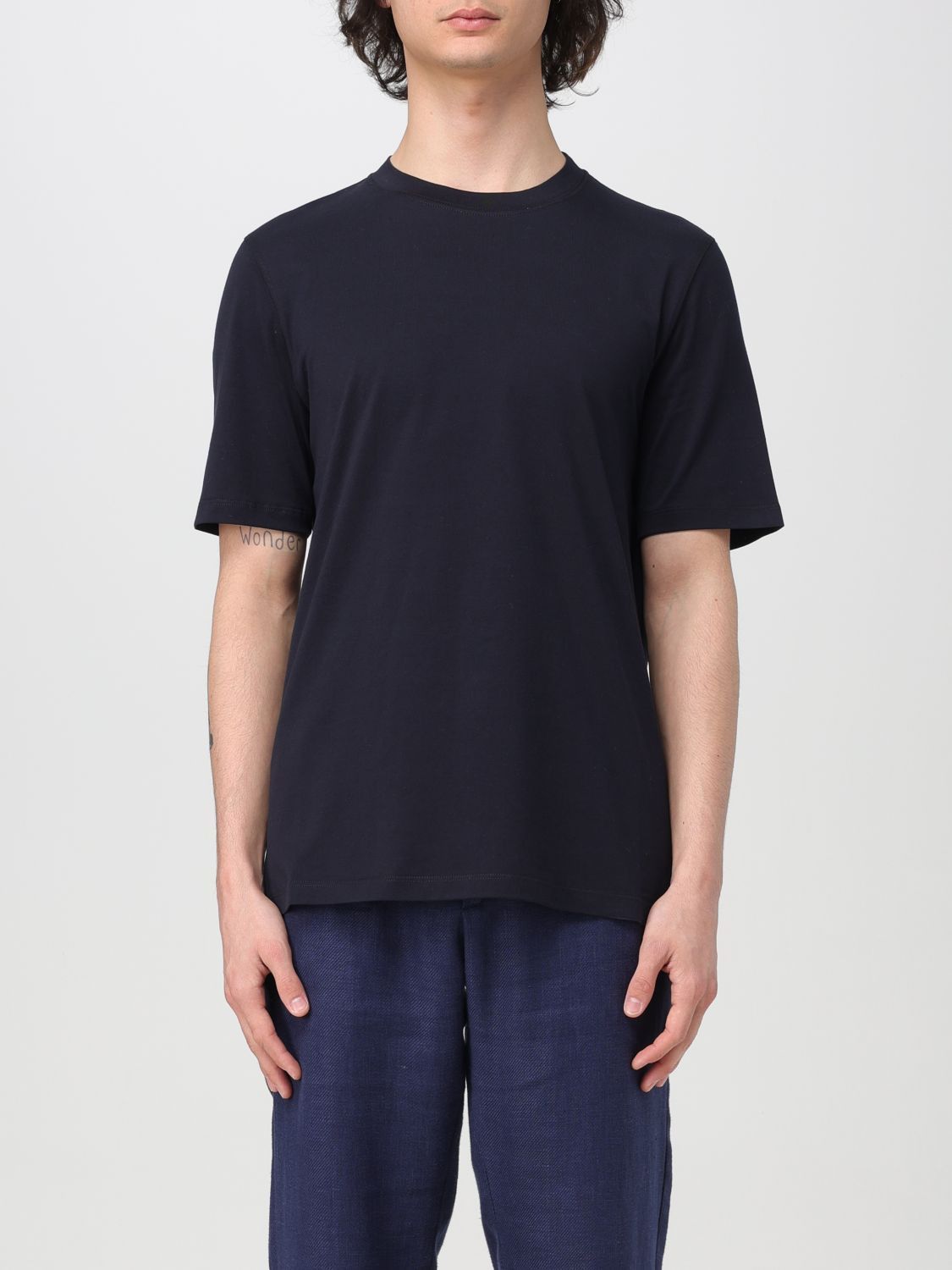image of Brunello Cucinelli T-Shirt Men Blue (Size XL)