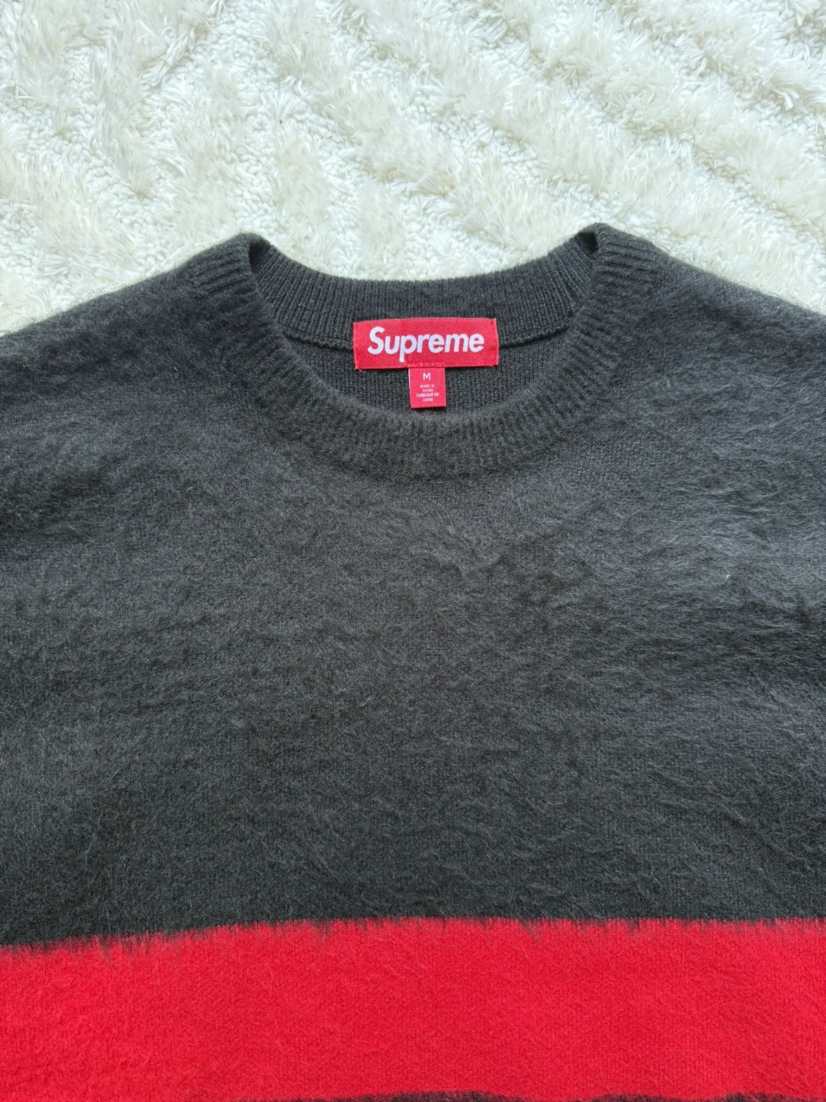 Supreme Supreme brushed stripe sweater Size US M / EU 48-50 / 2 - 6 Thumbnail