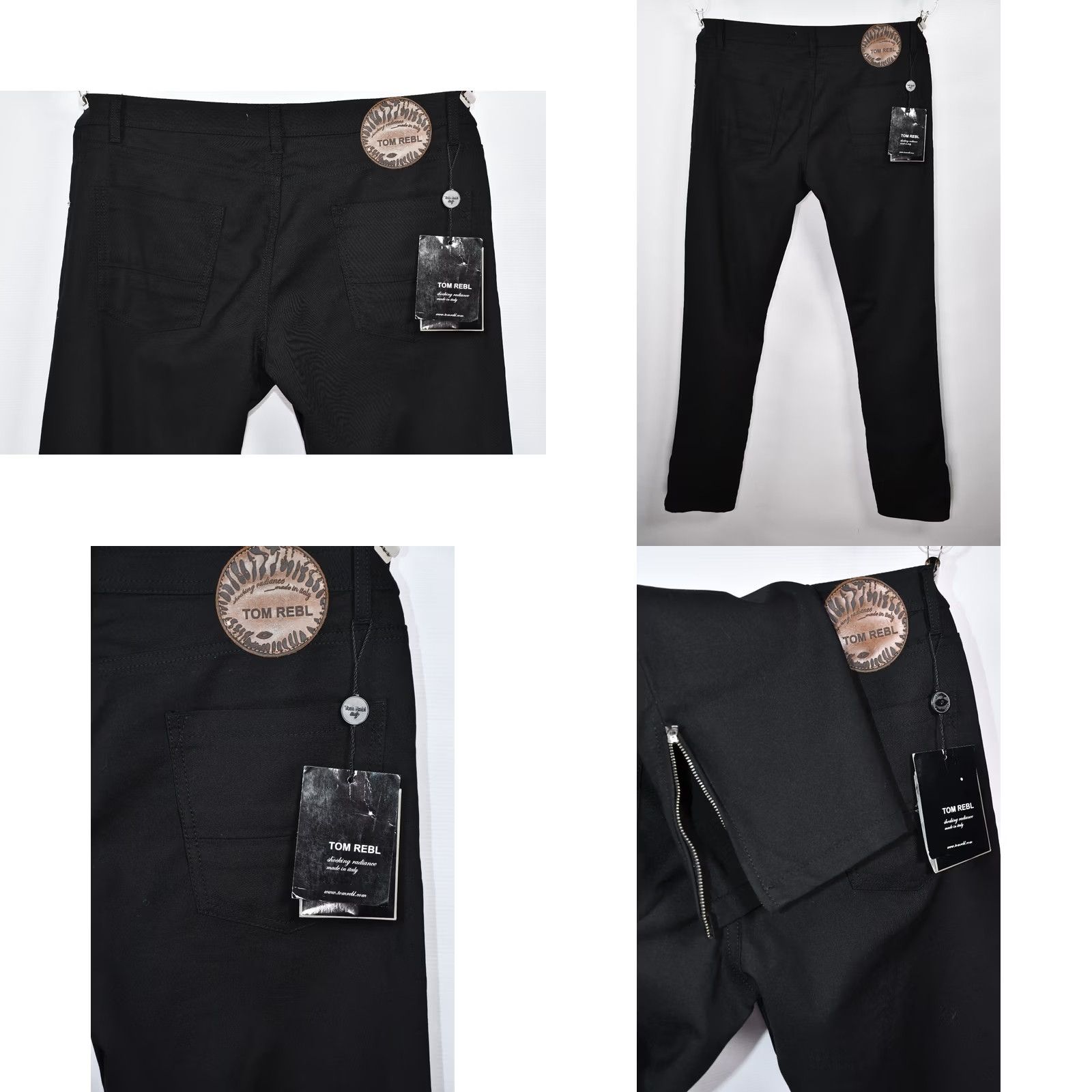 Vintage TOM REBL Pants Mens Black Cotton/Nylon 54 Size US 38 / EU 54 - 8 Thumbnail