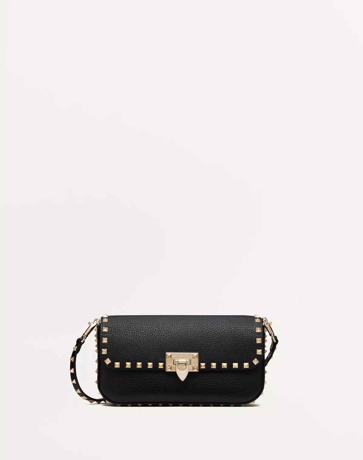 Valentino oc11z0725 Size:OS/Shoulder Bag In Grainy Calfskin in Black Size ONE SIZE - 1 Thumbnail