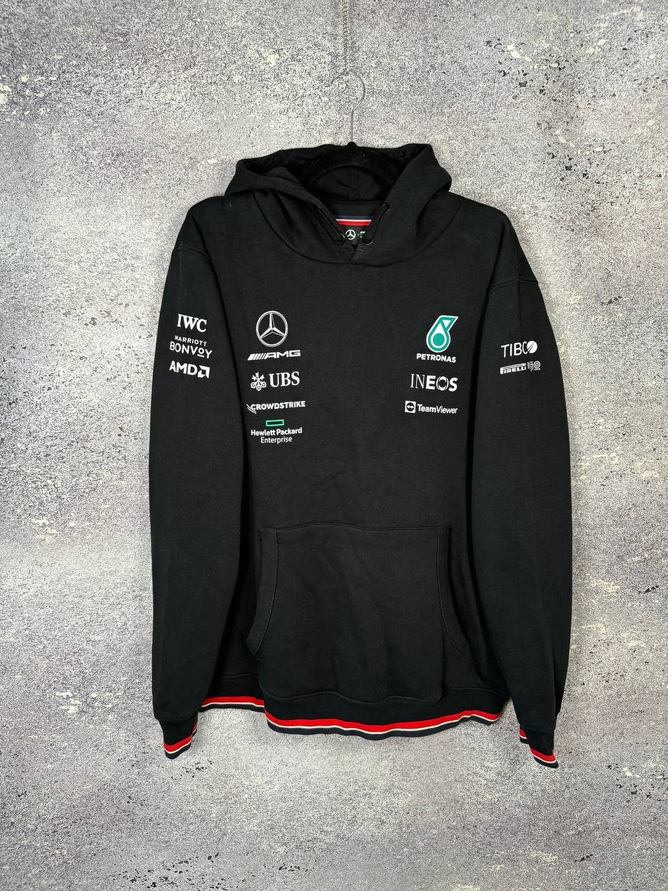 Mercedes AMG F1 Petronas Pullover Hoodie Black Tommy XL Size