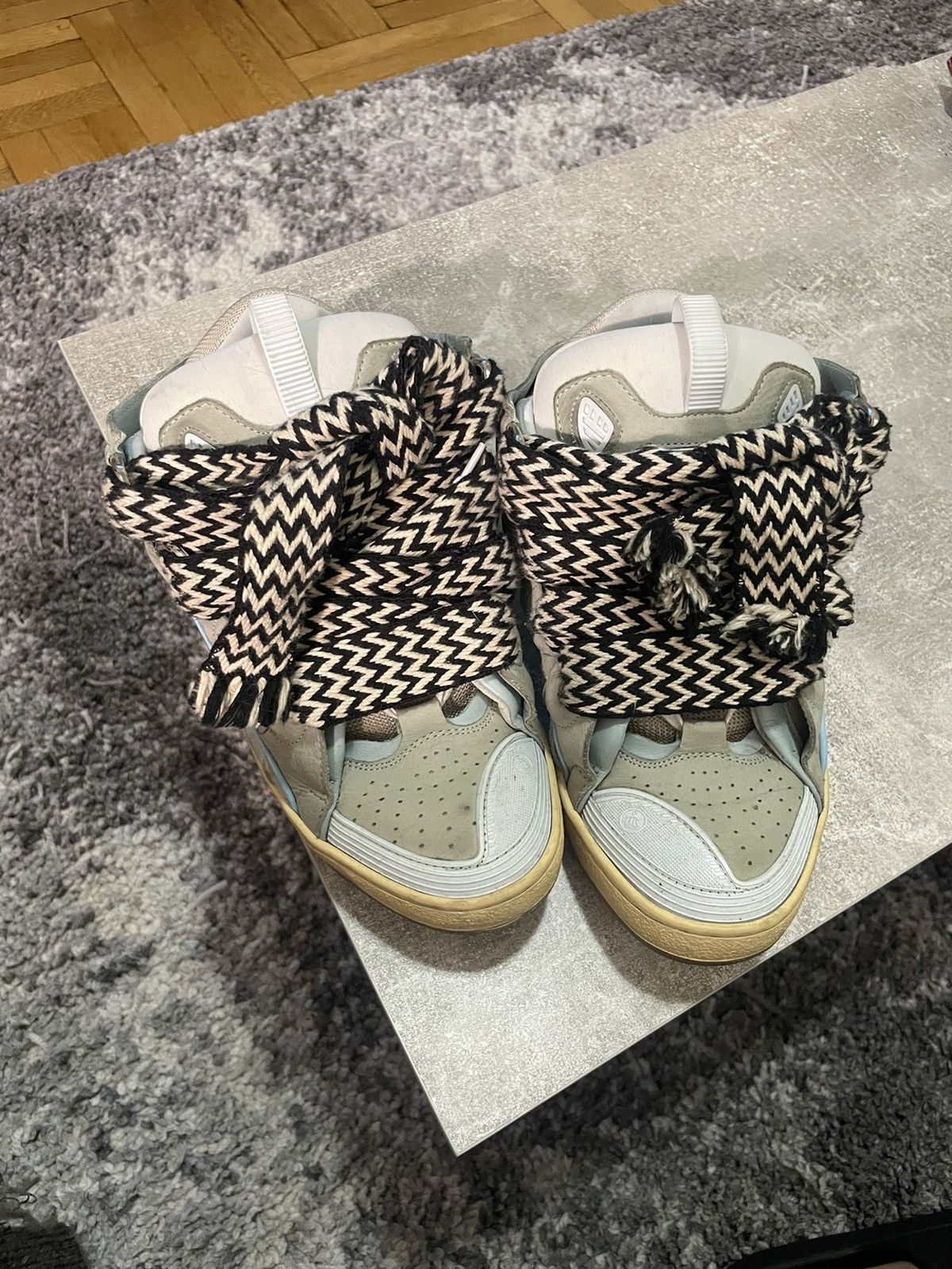 image of Lanvin Curb Sneakers in Blue, Men's (Size 9)