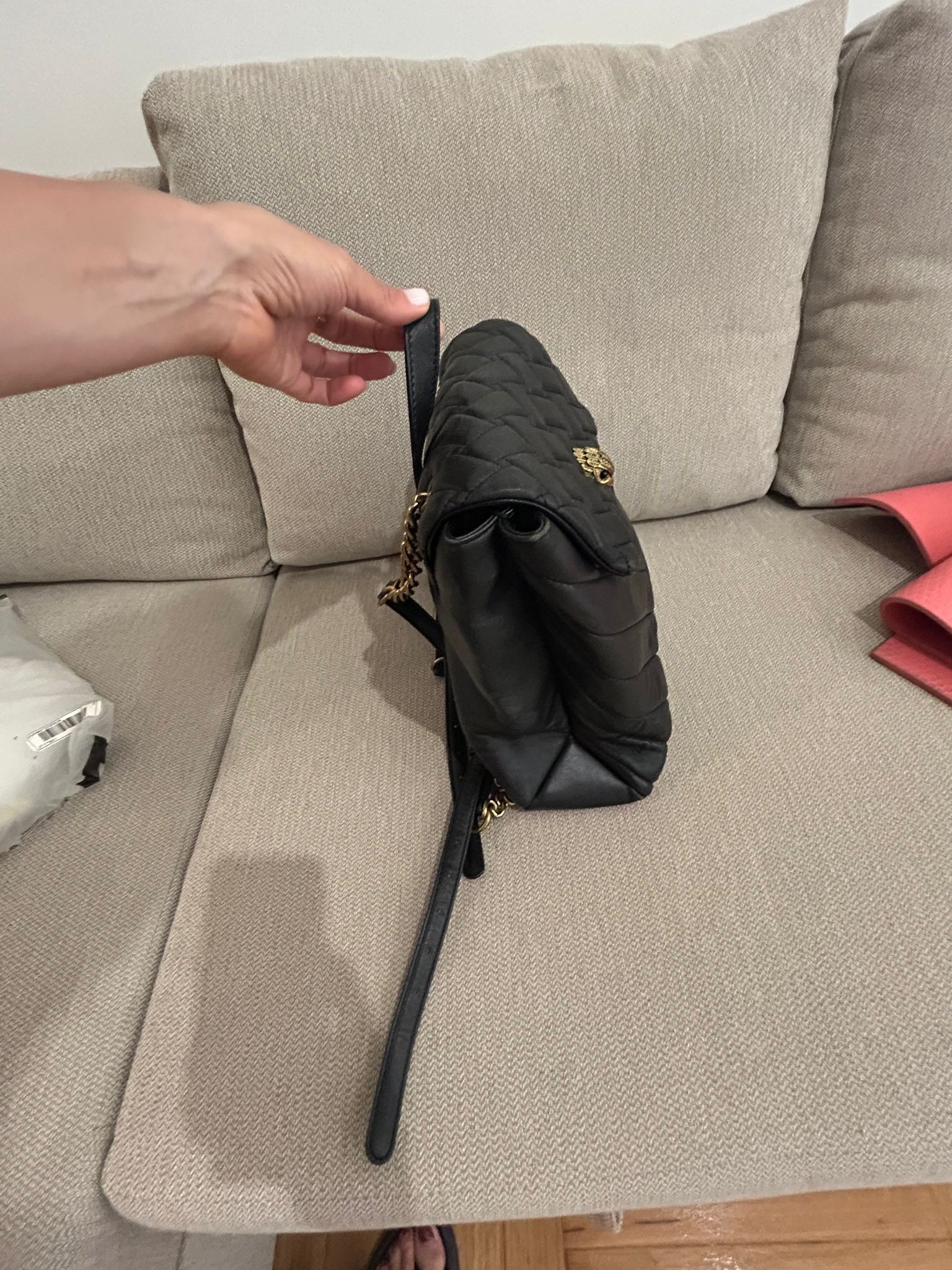 Kurt Geiger Kurt Geiger Leather Kensington Backpack - Black Size ONE SIZE - 5 Thumbnail