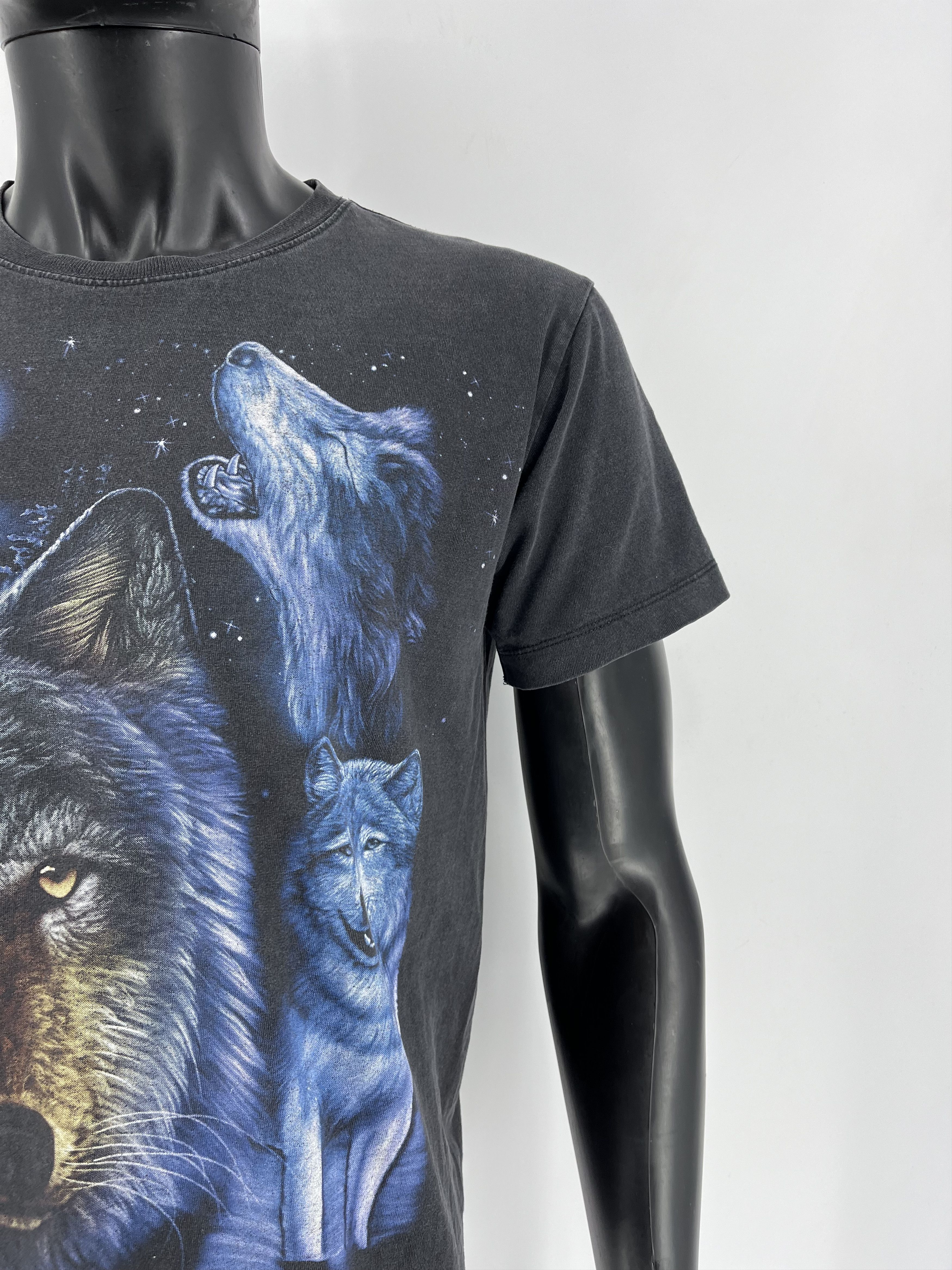 Vintage Vintage 90s Wolf Face Boxy Fit Tee WILD Dead Horror Print Size US M / EU 48-50 / 2 - 7 Thumbnail