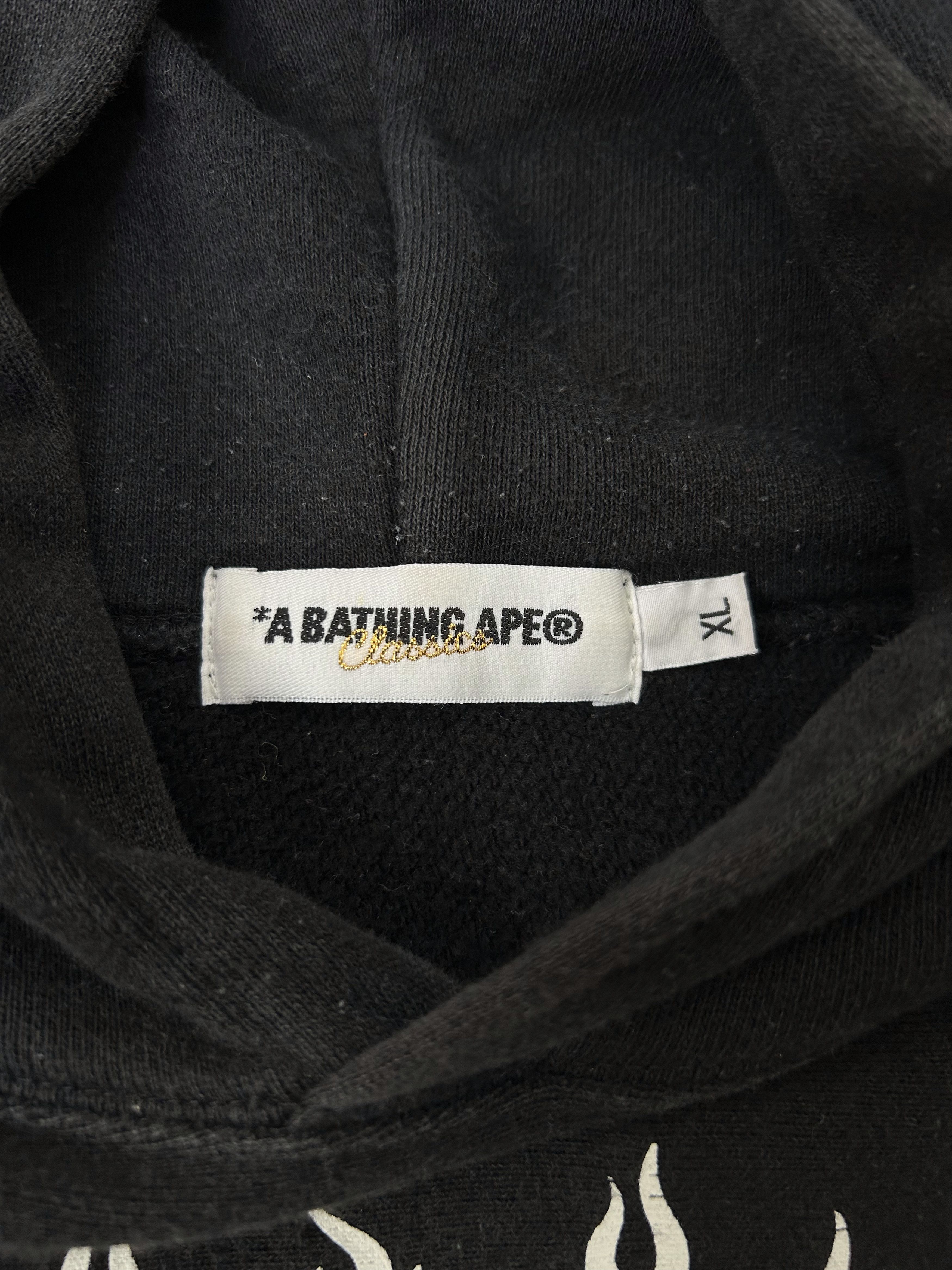 Bape 2009 Bape Flame Logo PullOver Hoodie [Size XL] Size US XL / EU 56 / 4 - 7 Thumbnail