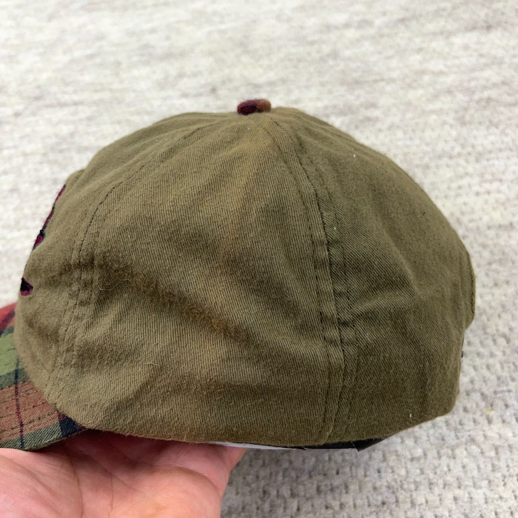 Vintage VINTAGE Wings Of Alaska Hat Cap Snapback Made In USA Green Red Plaid 90s Faded Size ONE SIZE - 4 Thumbnail