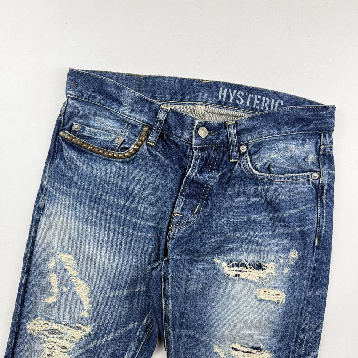 Hysteric Glamour Hysteric Glamour Studded Distressed Denim Jeans Size US 30 / EU 46 - 3 Thumbnail