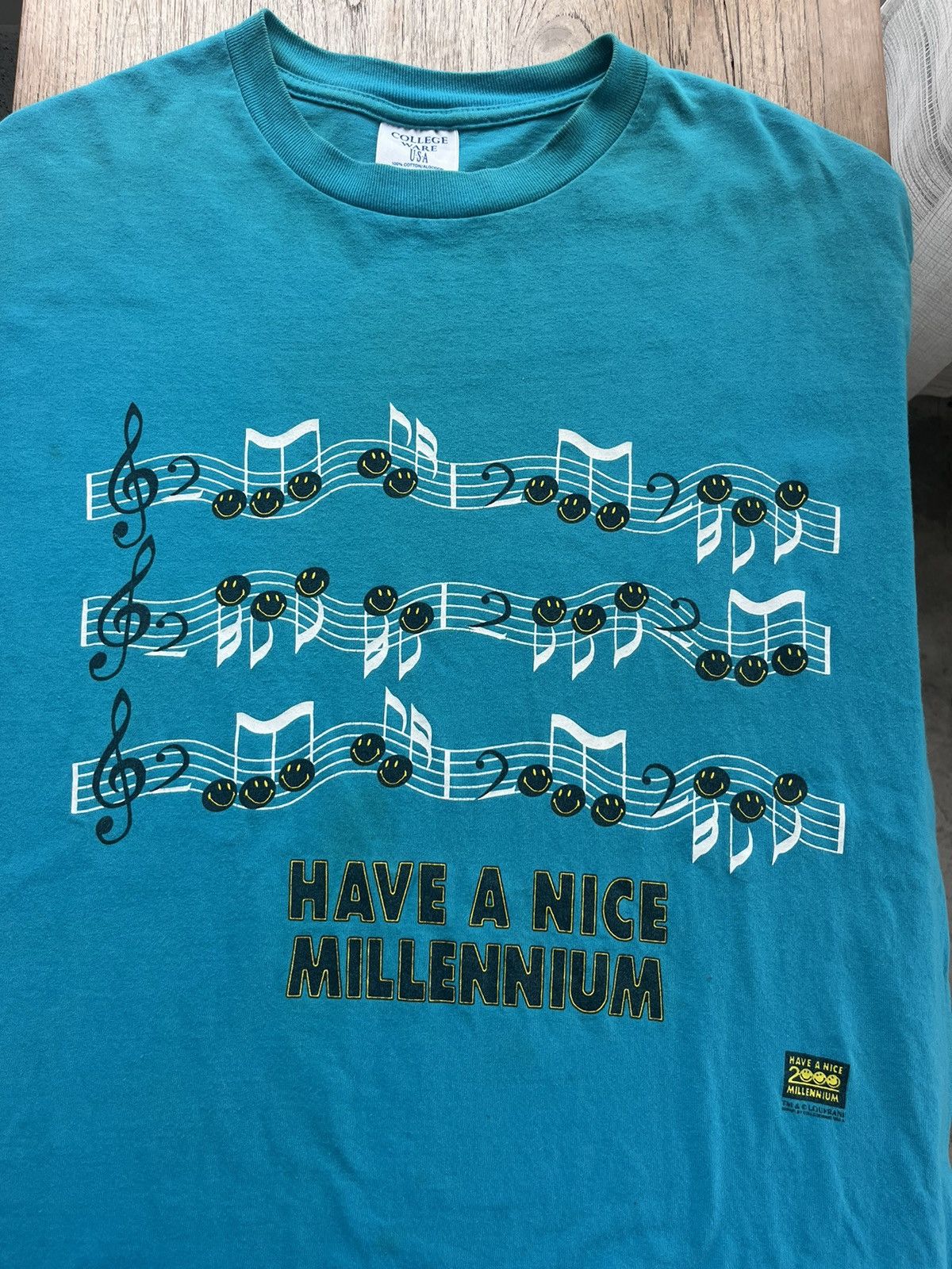 Vintage Vintage Have A Nice Millennium Notes Tshirt Size US L / EU 52-54 / 3 - 3 Thumbnail