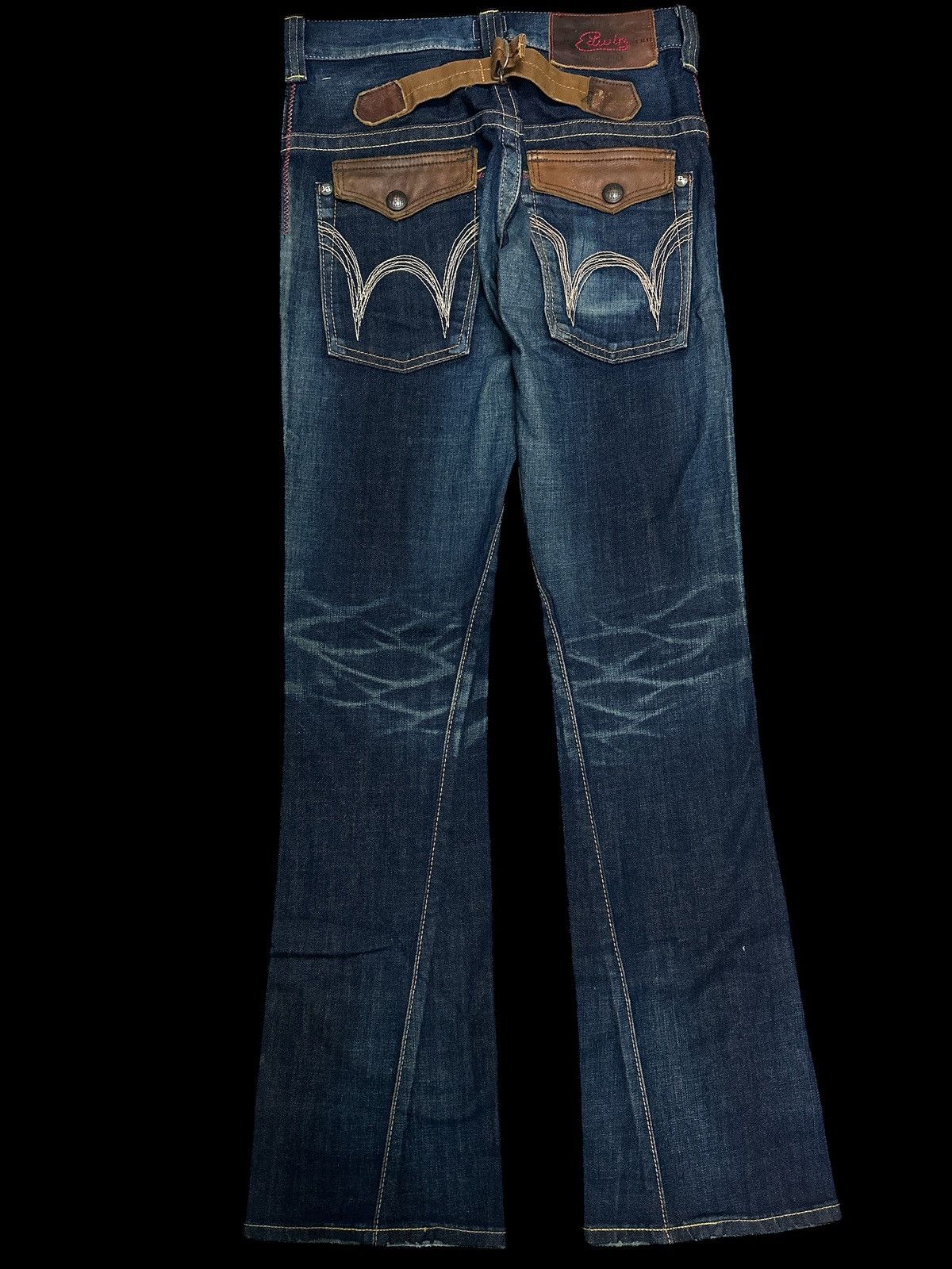 Kapital Flare 💥 Vintage 9os Edwin Blue Trip Twist Leg 💥❗️ Size US 28 / EU 44 - 2 Thumbnail