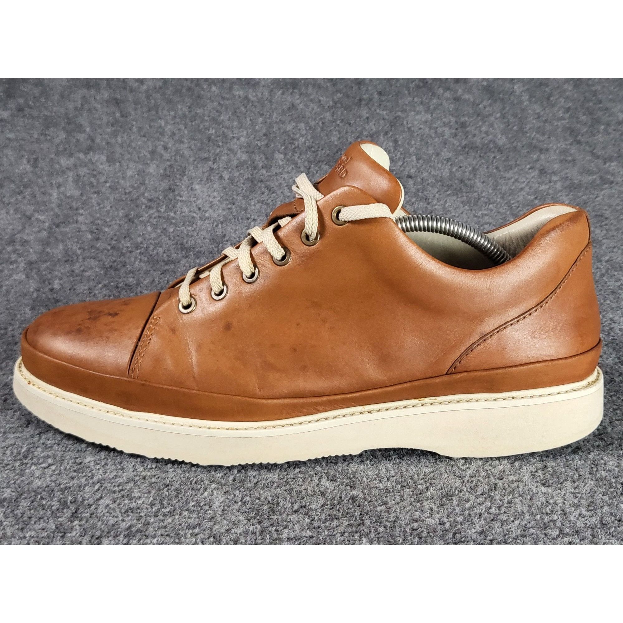 Samuel Hubbard Full Grain Tan Leather Sneakers Men Sz 12 Vib