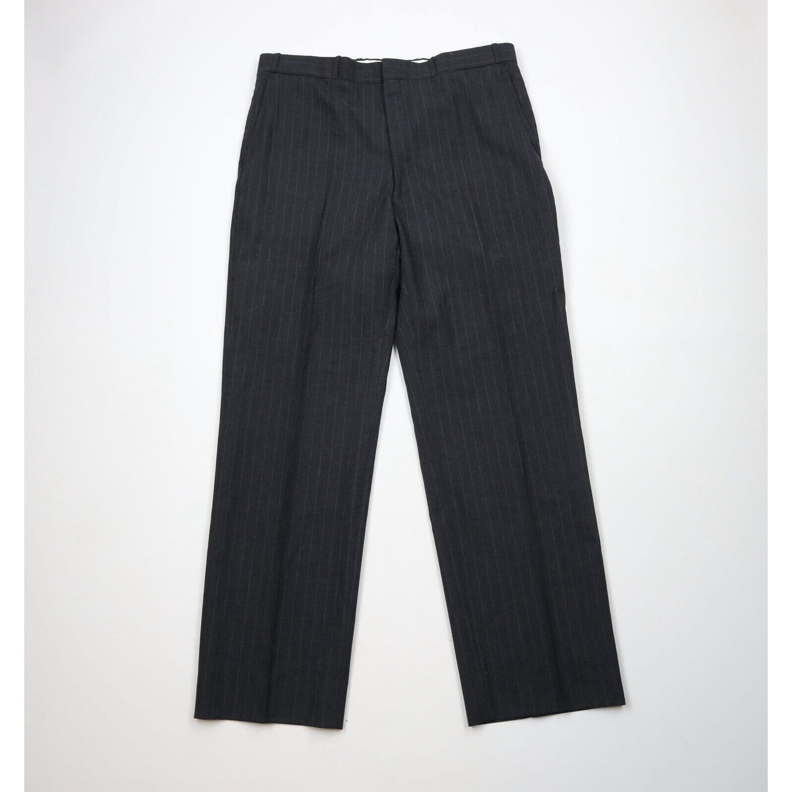 Vintage Vintage 70s Savile Row Hardy Amies Pinstriped Wool Suit Size 44L - 16 Thumbnail