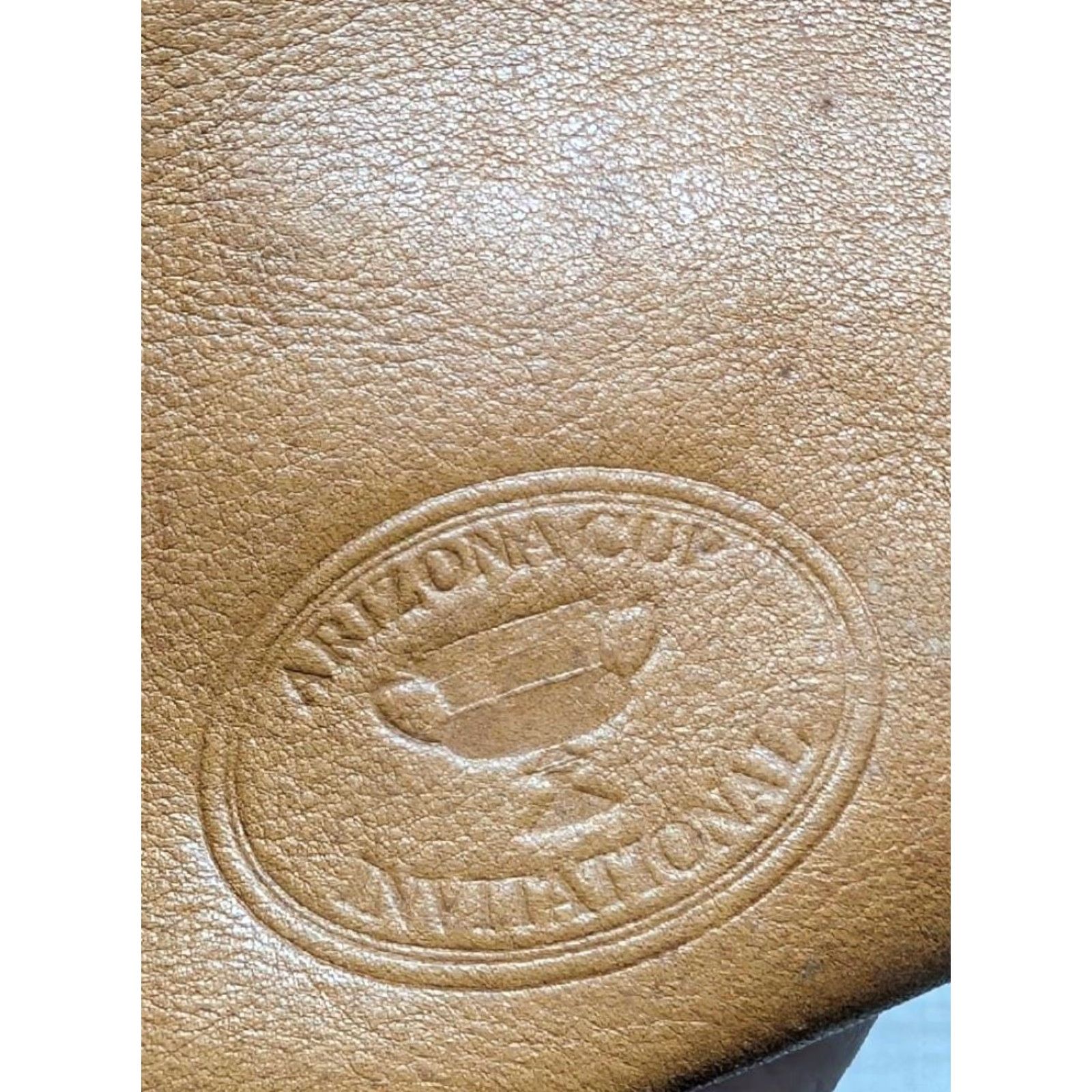 Vintage VINTAGE ARIZONA CUP leather TOILETRY BAG brown MEN Small Leather Tote 5" tall 12" across 7" wide Size ONE SIZE - 2 Thumbnail