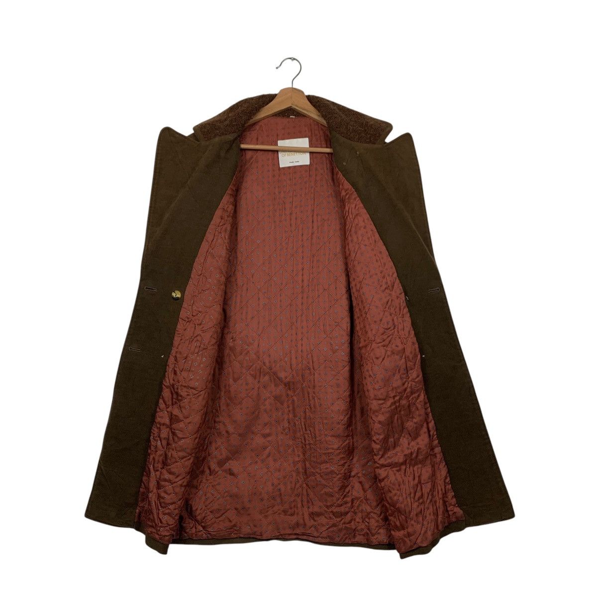 United Colors Of Benetton BENETTON Double Breasted Cotton Overcoat #2571-C116 Size M / US 6-8 / IT 42-44 - 12 Thumbnail