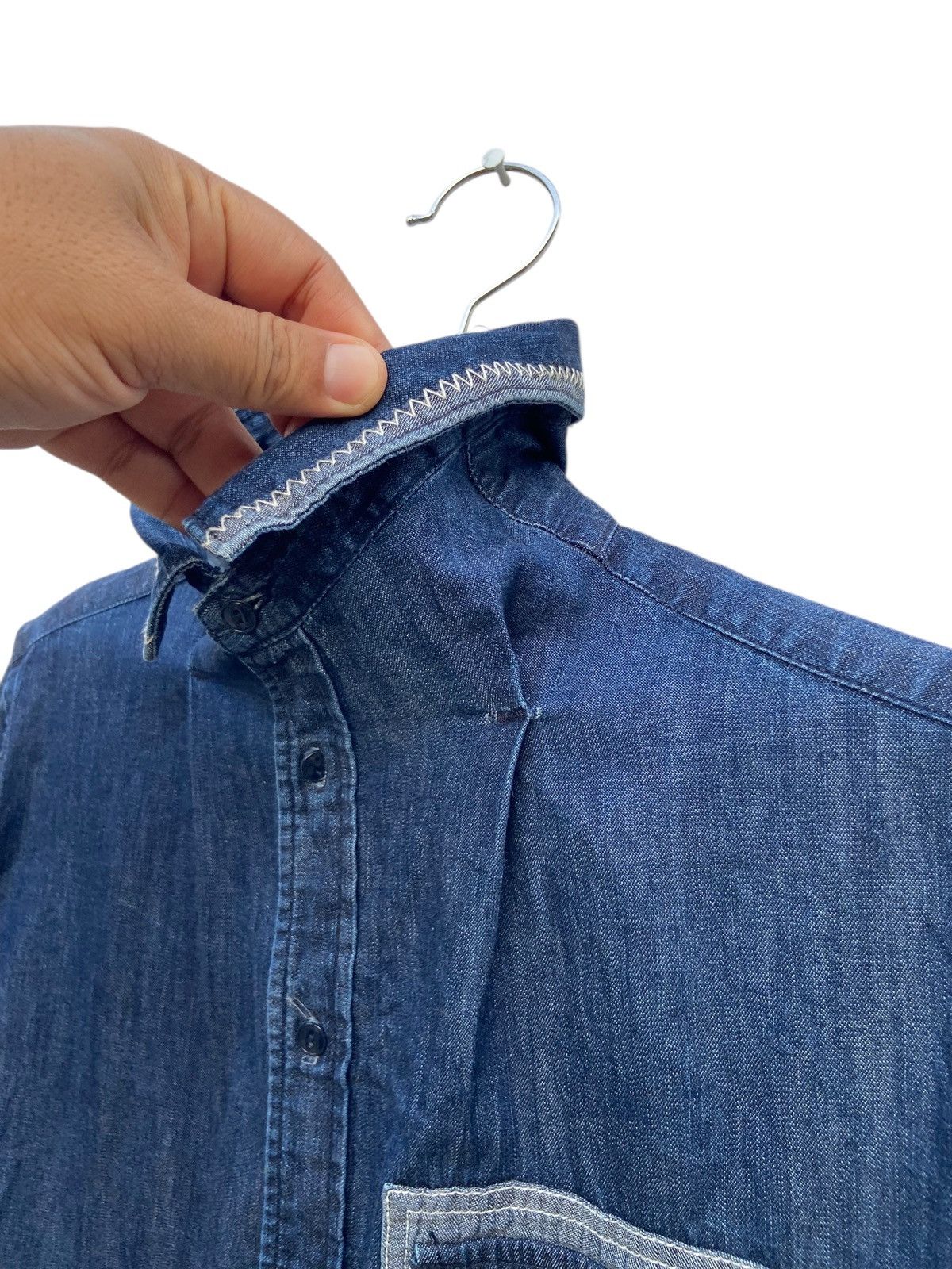Zucca Zucca Issey Miyake Denim Blouse Size M / US 6-8 / IT 42-44 - 3 Thumbnail
