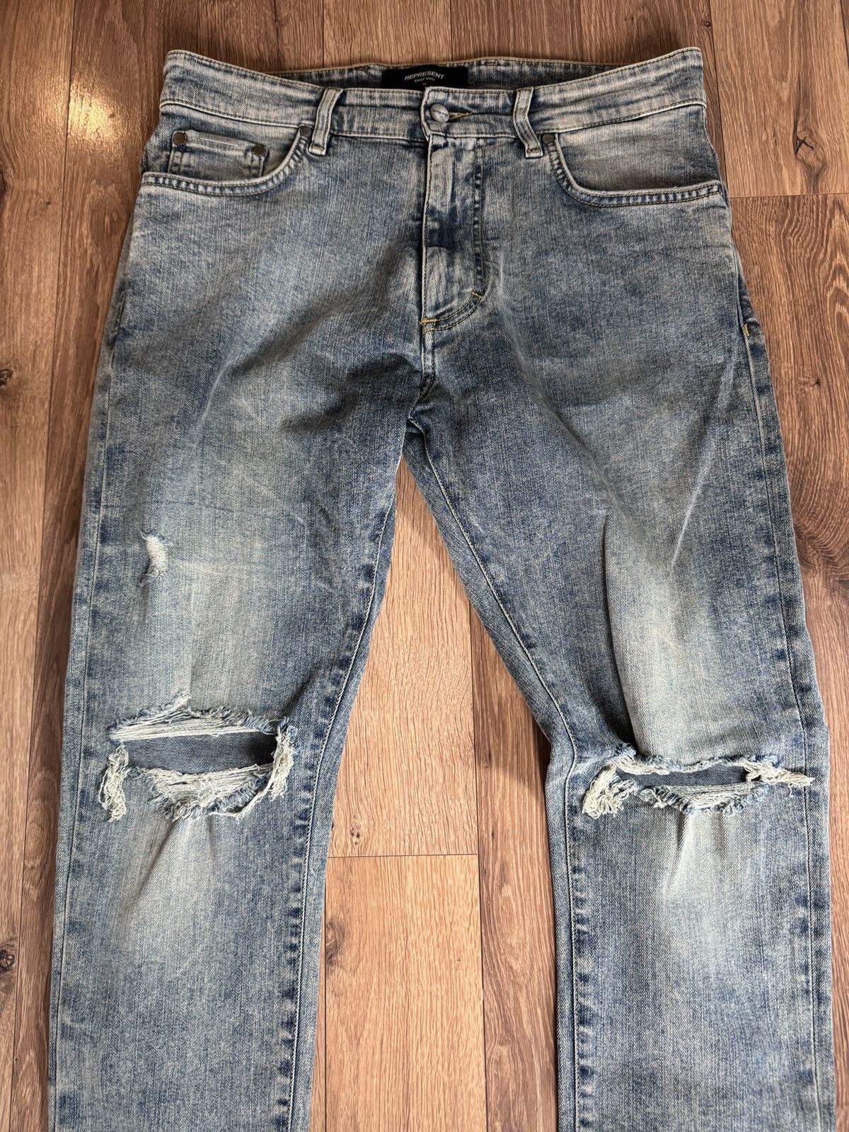 Represent Clo. Represent Blue Distressed Denim Size US 32 / EU 48 - 2 Thumbnail