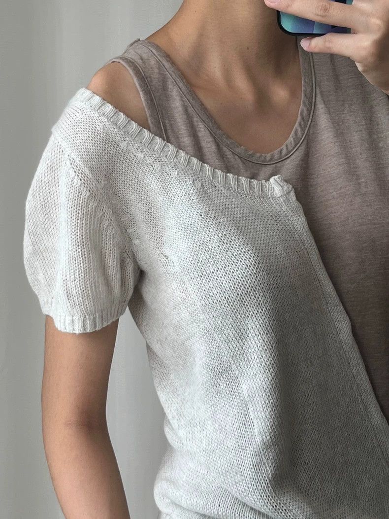 Y's Y's Different material stitching short sleeve Size XS / US 0-2 / IT 36-38 - 4 Thumbnail