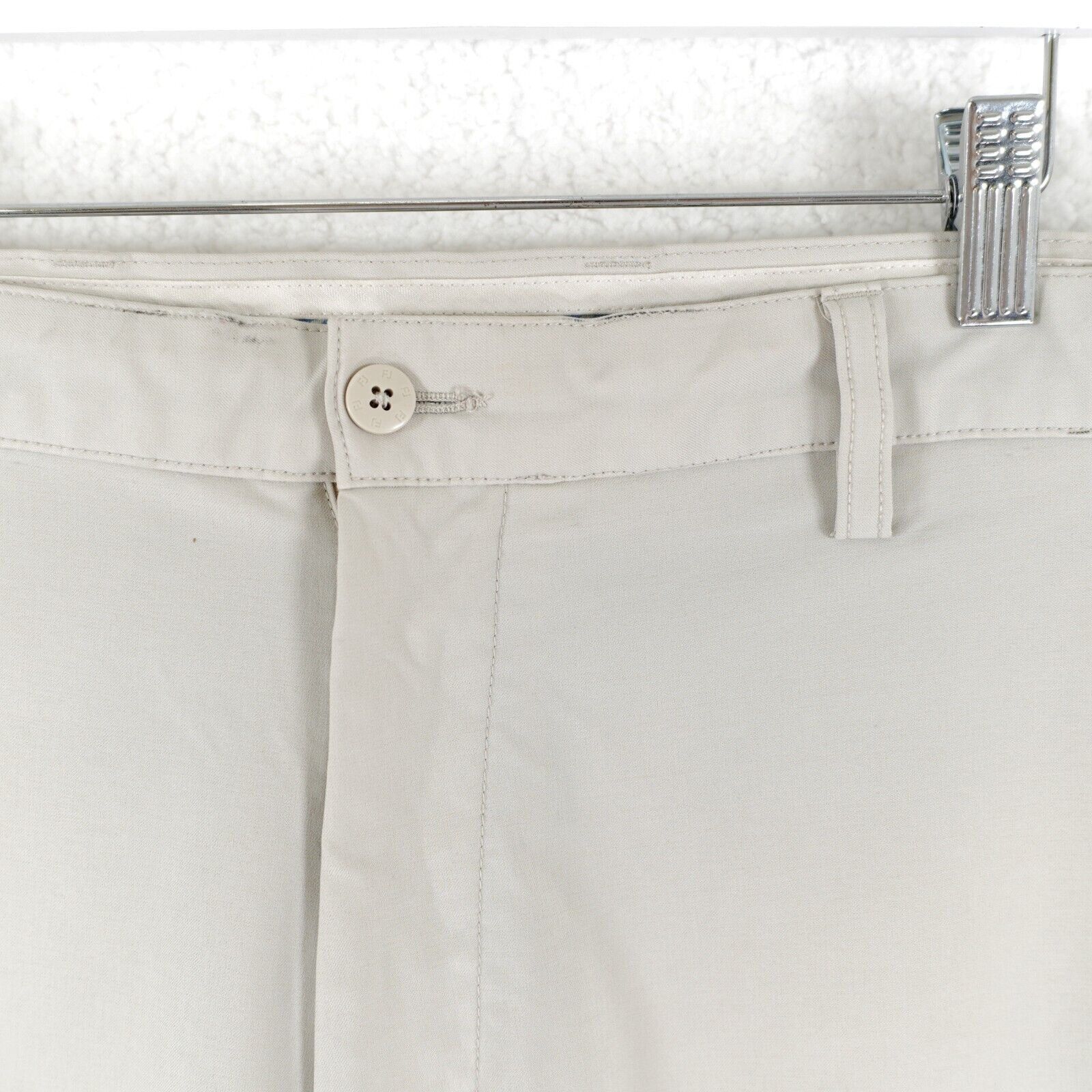 Footjoy Footjoy Gray Cream GOlf Mid Rise Flat Front Polyester Spande Size US 34 / EU 50 - 3 Thumbnail