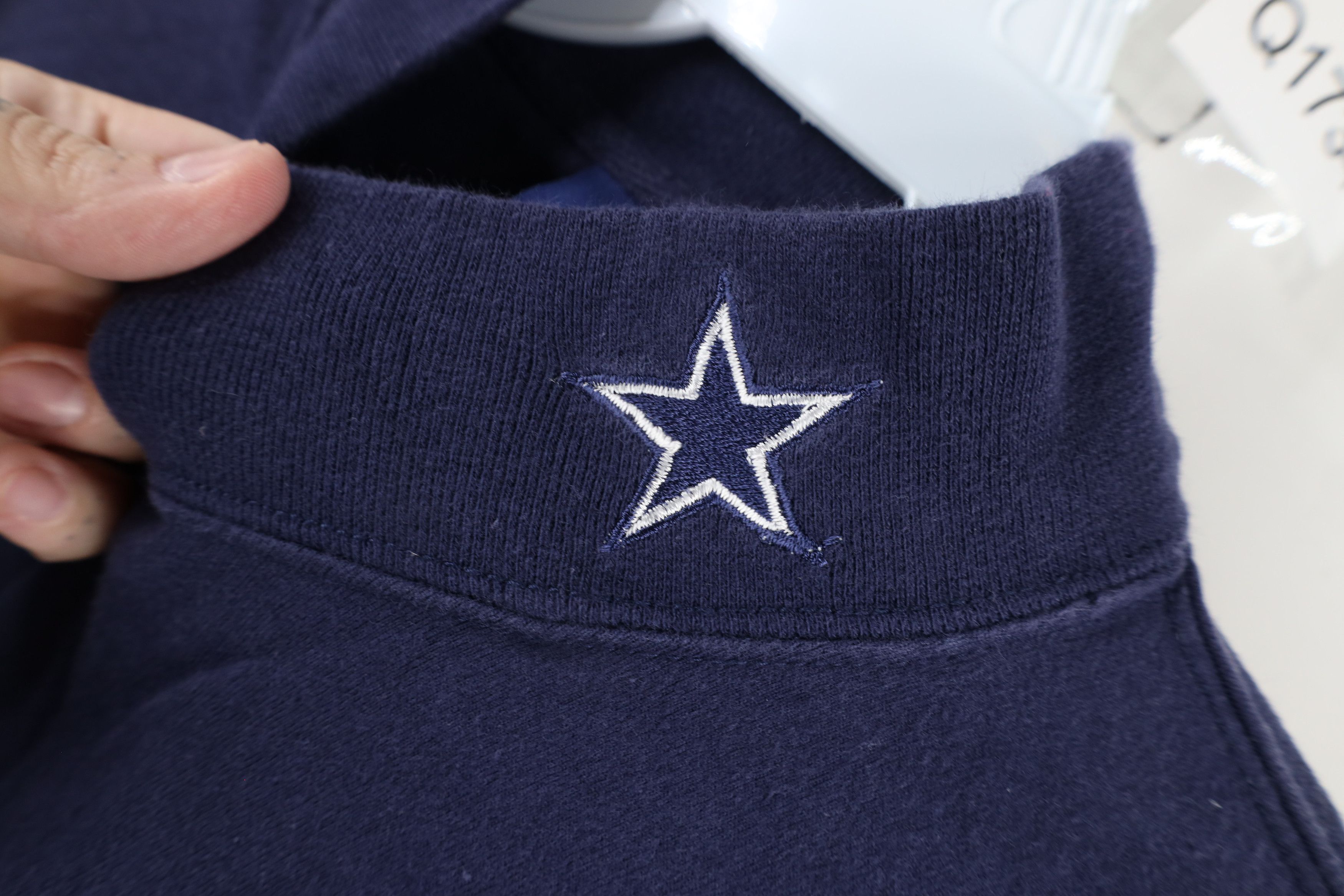 Vintage Vintage 90s Dallas Cowboys Football Mock Neck T-Shirt Blue Size US M / EU 48-50 / 2 - 4 Thumbnail