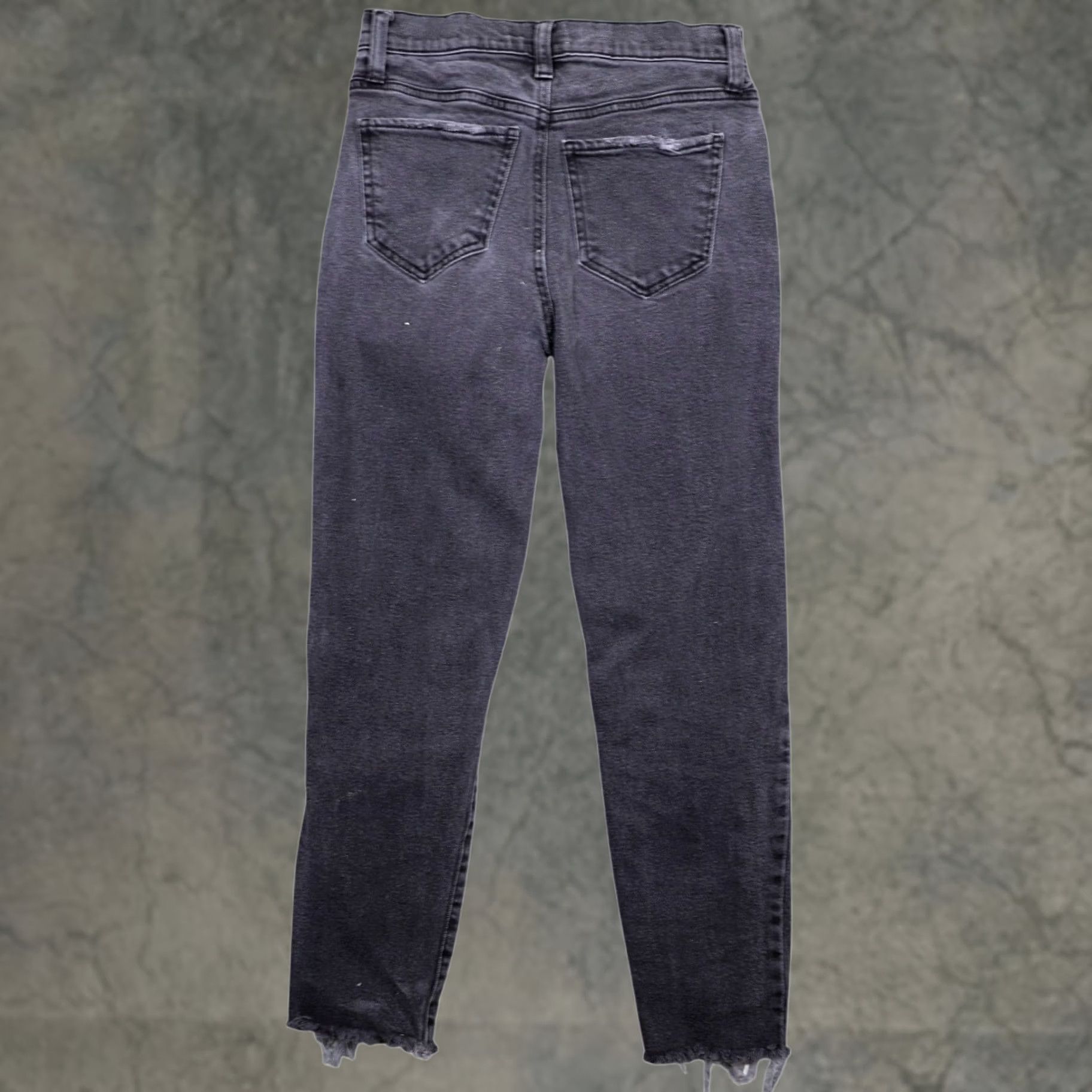 Vintage SO Jeans Womens Mom Jean Black Denim Distressed High Rise Size 0 24W Size 25" / US 0 / IT 36 - 1 Thumbnail