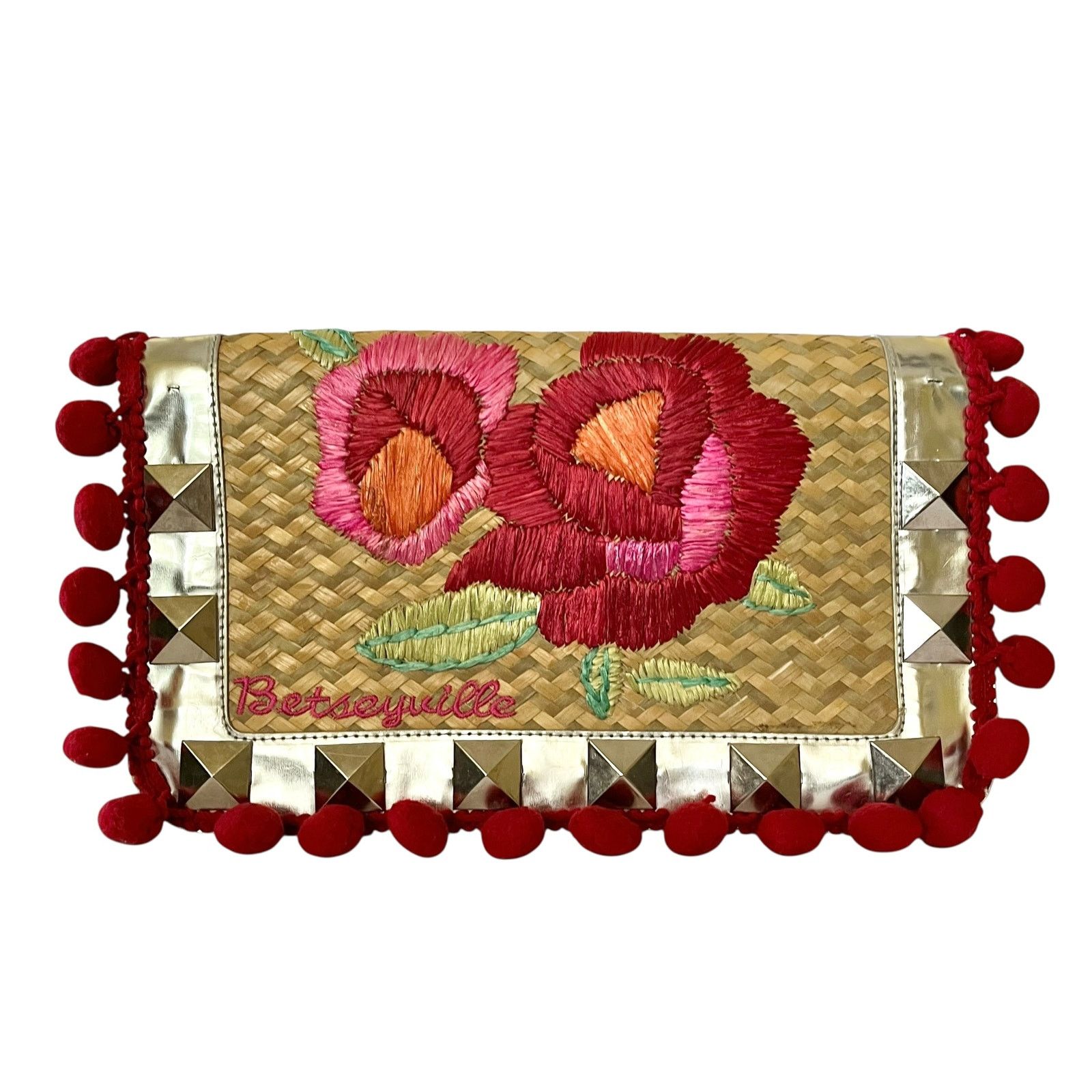 Betsey Johnson Betsey Johnson Betseyville Playa de Betsey Studded Clutch Size ONE SIZE - 1 Thumbnail