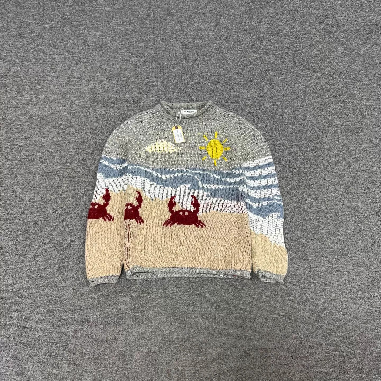 Thom Browne TB Beach Crab Sun Intarsia Knit Sweater Size 2 NWT Size XS / US 0-2 / IT 36-38 - 1 Thumbnail