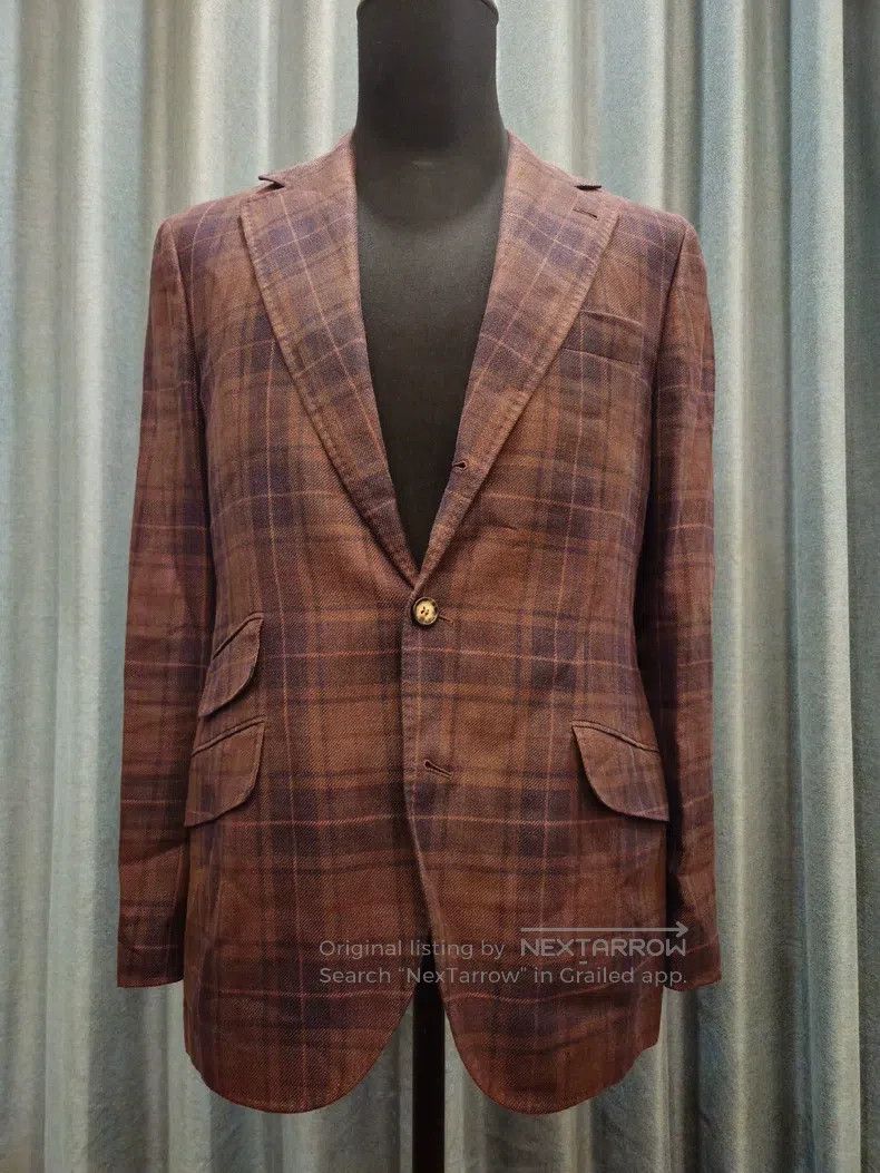 Brunello Cucinelli Brunello Cucinelli Burgundy silk wool cashmere mixed twill Size 46L - 3 Thumbnail