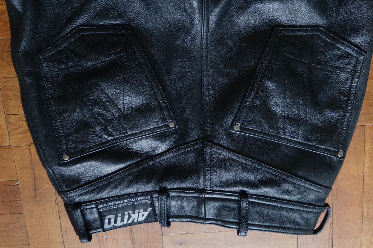 Vintage Real leather pants Akito sizeS 28 Size 28" / US 6 / IT 42 - 3 Thumbnail