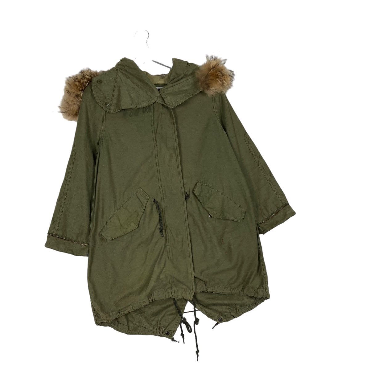 ADAM ET ROPE × Japanese Brand 1990 Adam et Rope Fishtail Parka Long Jacket Fur Hoodie Size US M / EU 48-50 / 2 - 3 Thumbnail