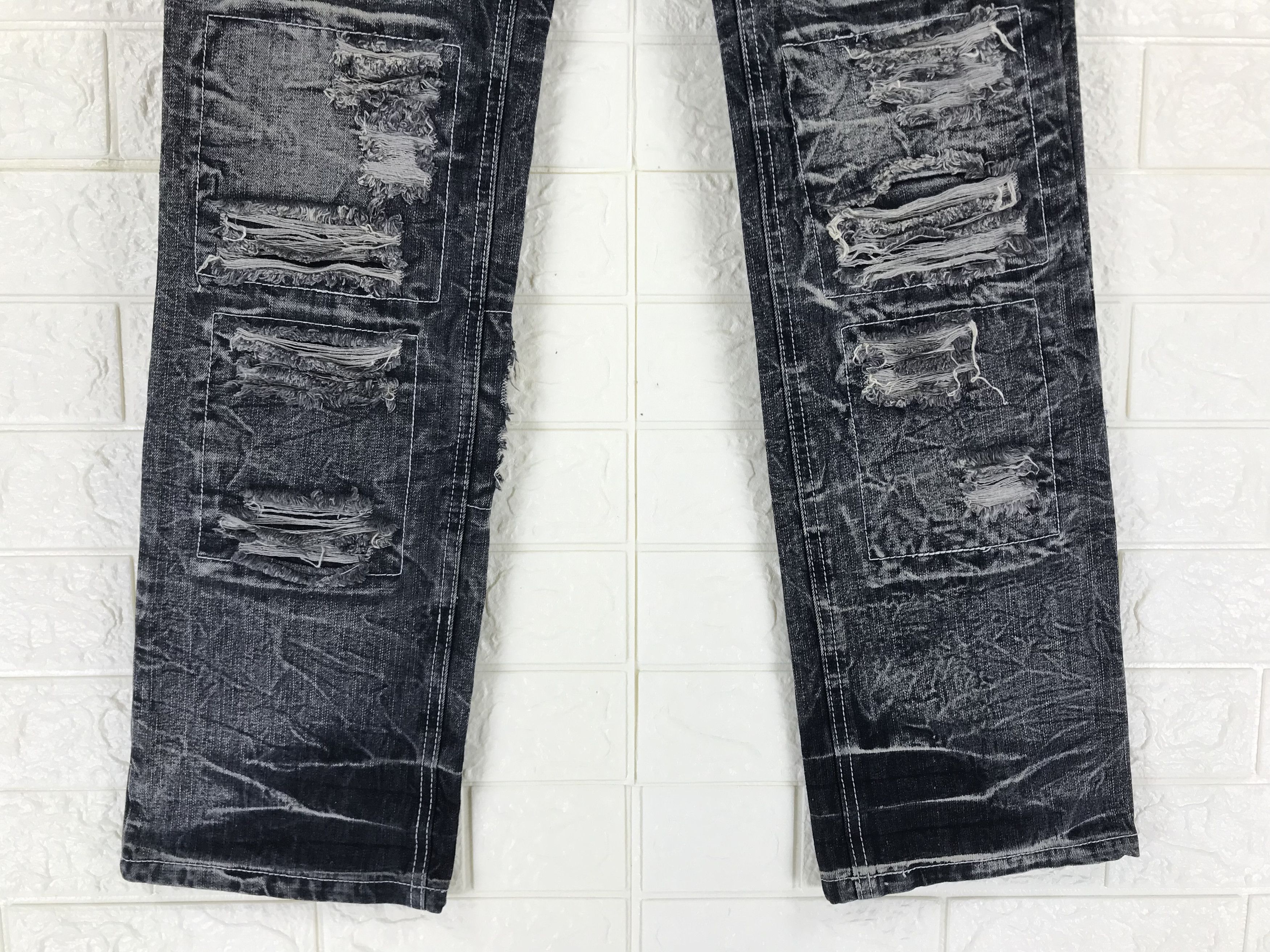 LOWBOX Lowbox Japan Claw Mark Distressed Faded Black Jeans Size US 34 / EU 50 - 4 Thumbnail