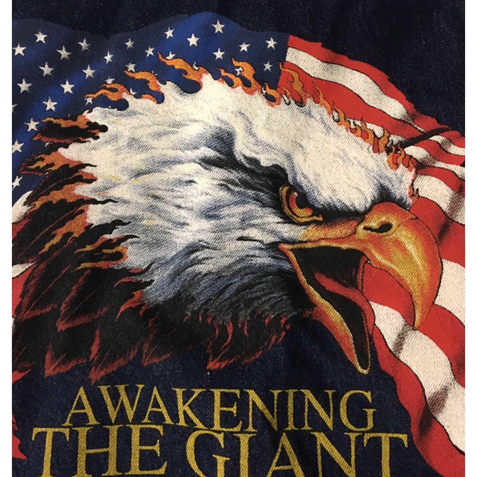 Lee VINTAGE Lee Denim Jacket US Army 5th Special Forces Vietnam Bald Eagle American Flag Blue L Men Jacket 80s 90s Size US L / EU 52-54 / 3 - 3 Thumbnail