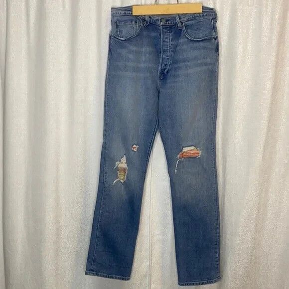 Levi's Made & Crafted Levi’s Made&Crafted 501 Selvedge Patchwork Jeans - 30/31x32 Size US 31 - 1 Thumbnail