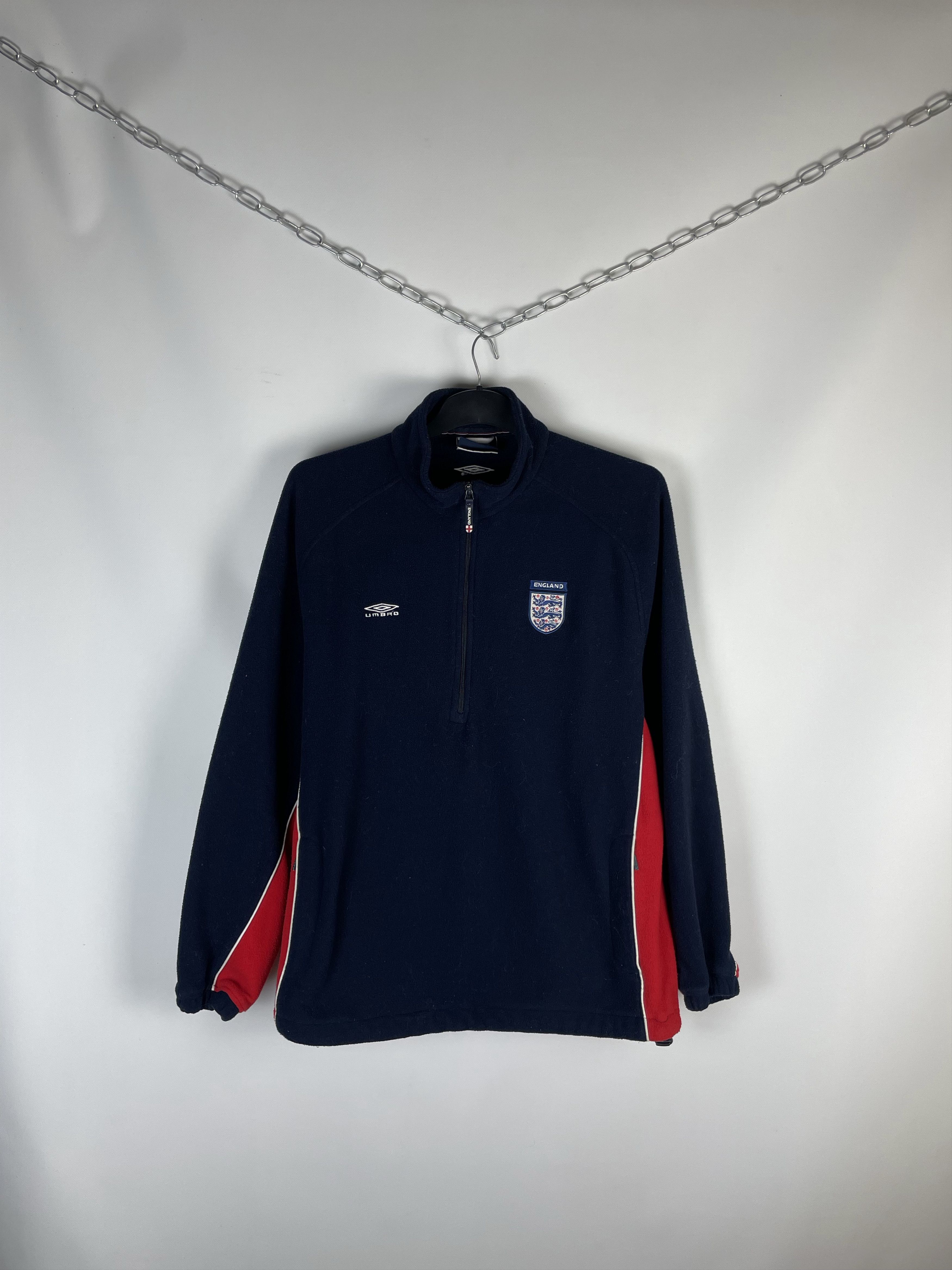 Umbro Vintage Umbro England soccer fleece sweatshirt zip 1/4 Size US L / EU 52-54 / 3 - 1 Thumbnail
