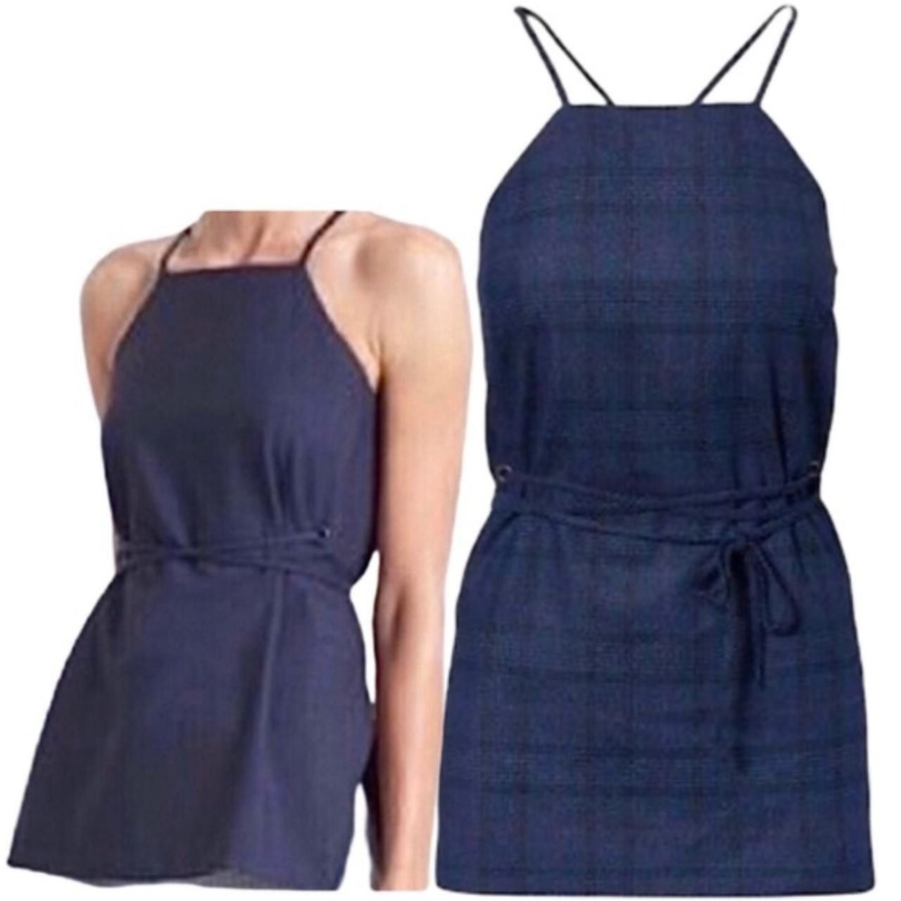 Banana Republic New Banana Republic Plaid Sleeveless Tie Waist Apron Top Size XS / US 0-2 / IT 36-38 - 2 Thumbnail