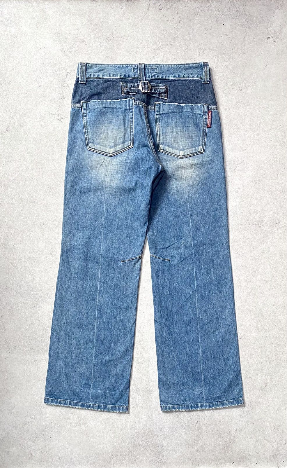 Japanese Brand Vintage Y2K Zero G Jeans 2tone Buckleback Size US 34 / EU 50 - 1 Thumbnail