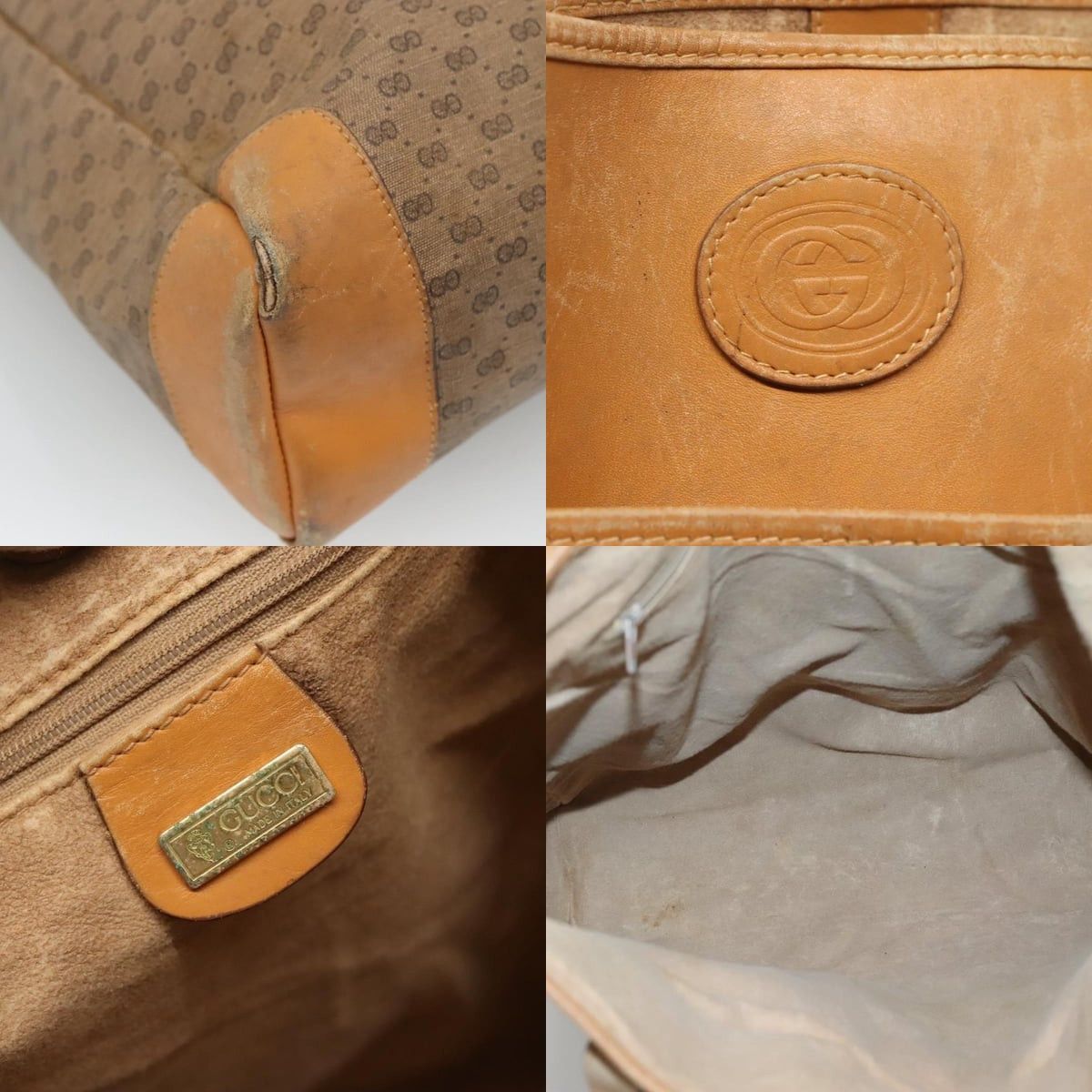 Gucci GUCCI Micro GG Canvas Tote Bag Pvc Beige Gold 002 123 002 Size ONE SIZE - 11 Thumbnail