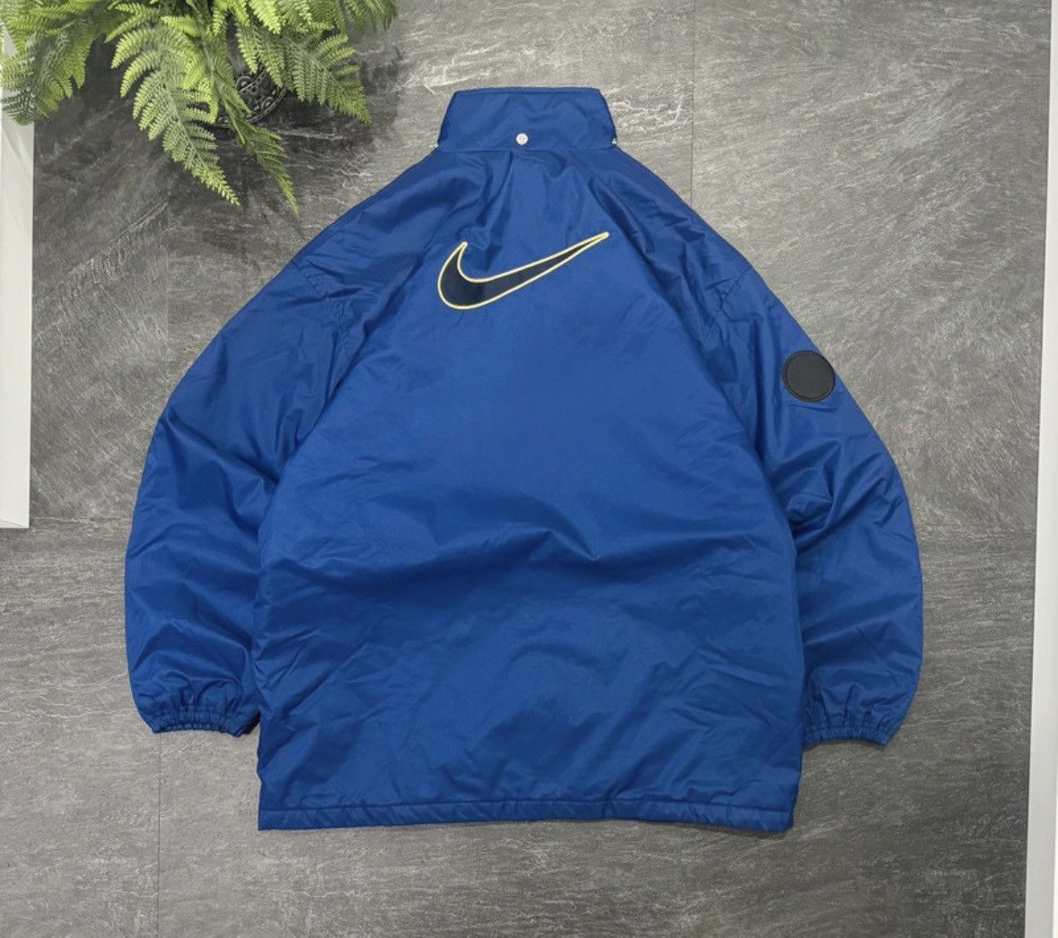 Nike 90s Vintage Double Big Swoosh Logo Oversized Down Jacket Size US M / EU 48-50 / 2 - 2 Thumbnail