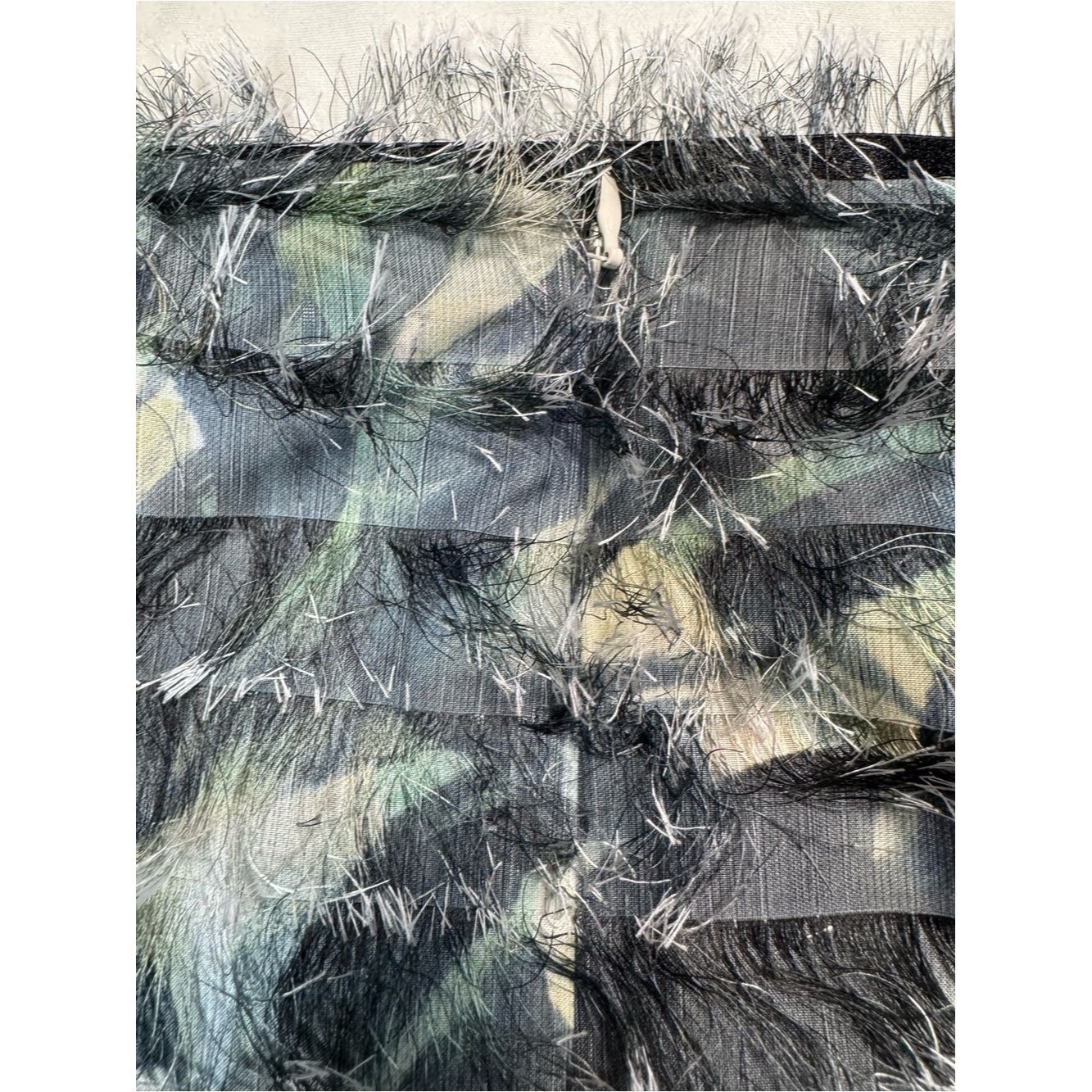 Other New Carlisle Green and Black Fringe Textured Pencil Skirt S Size 30" / US 8 / IT 44 - 7 Thumbnail