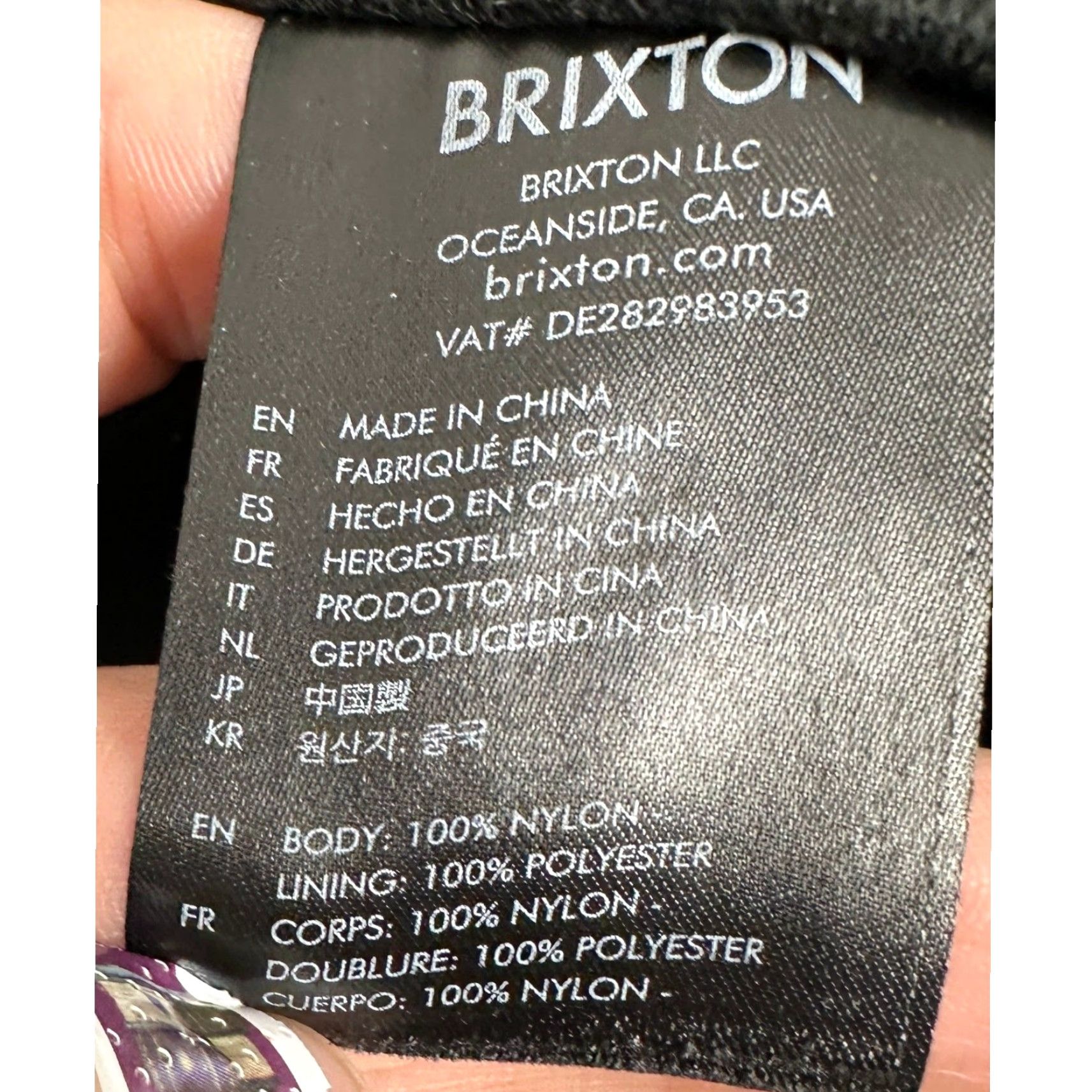 Brixton Brixton Jacket Mens Medium Black Windbreaker Fleece Lined Full Zip Hooded Coat Size US M / EU 48-50 / 2 - 5 Thumbnail