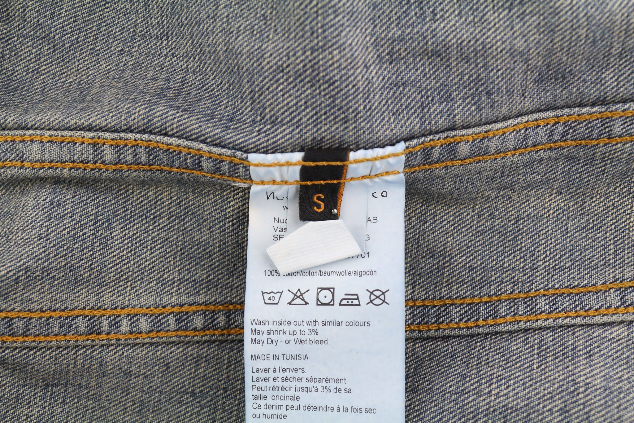 Nudie Jeans BILLY S Shimmering Indigo Washed Ripped Polo Jacket 82484 Size US S / EU 44-46 / 1 - 7 Thumbnail