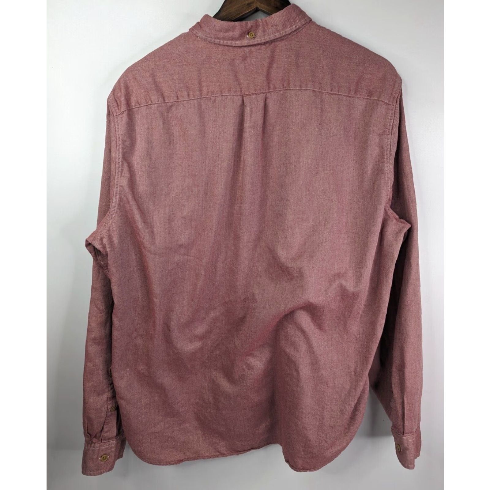 J.Crew J. Crew Shirt Mens XL Red Cotton Button-Down Long Sleeve with Chest Pocket - Work, Casual, Classic, Preppy - Regular Fit Size US XL / EU 56 / 4 - 4 Thumbnail