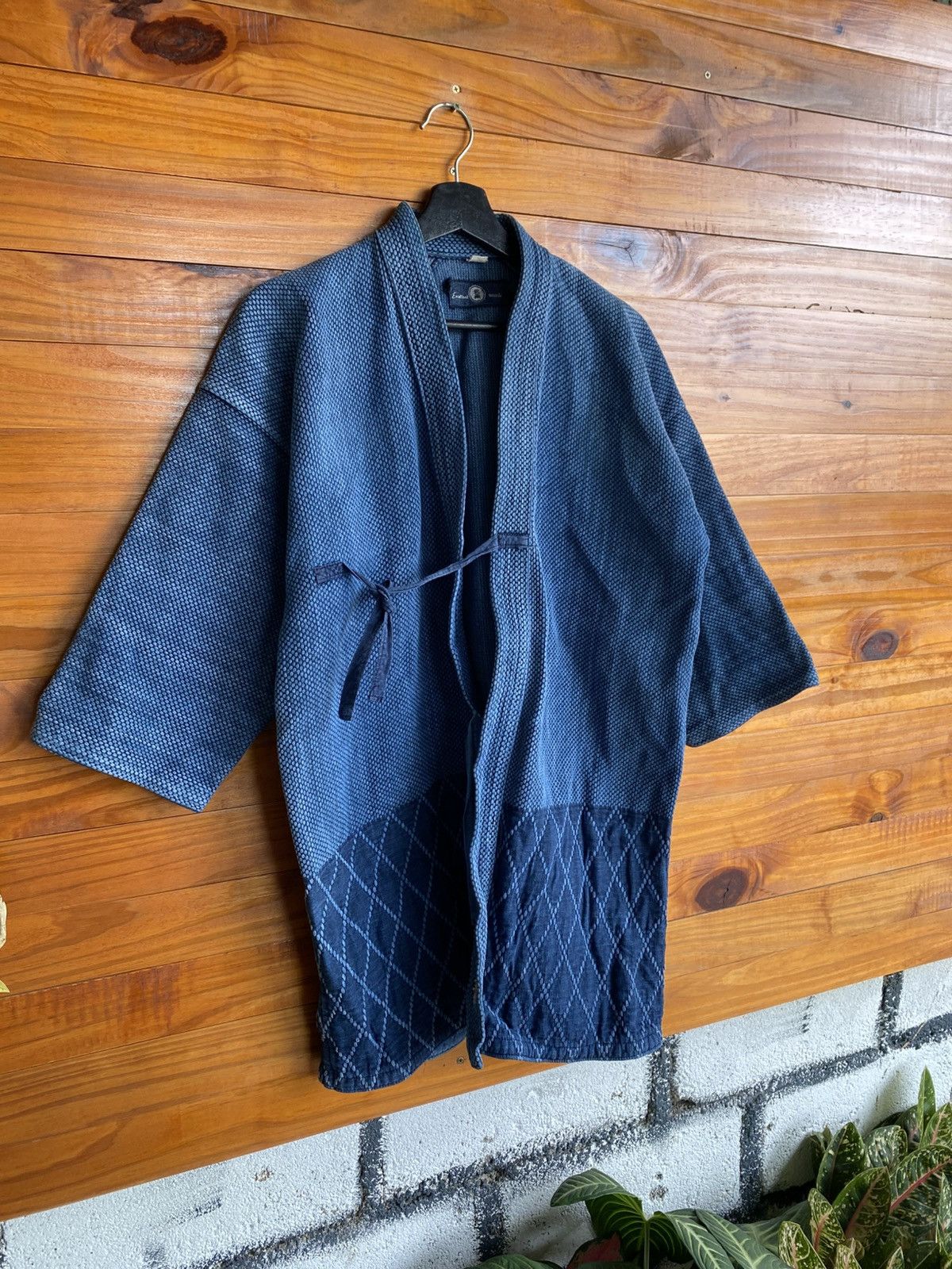 Japanese Brand Vintage Japanese Indigo Sashiko Noragi Jacket – Traditional Size US M / EU 48-50 / 2 - 5 Thumbnail